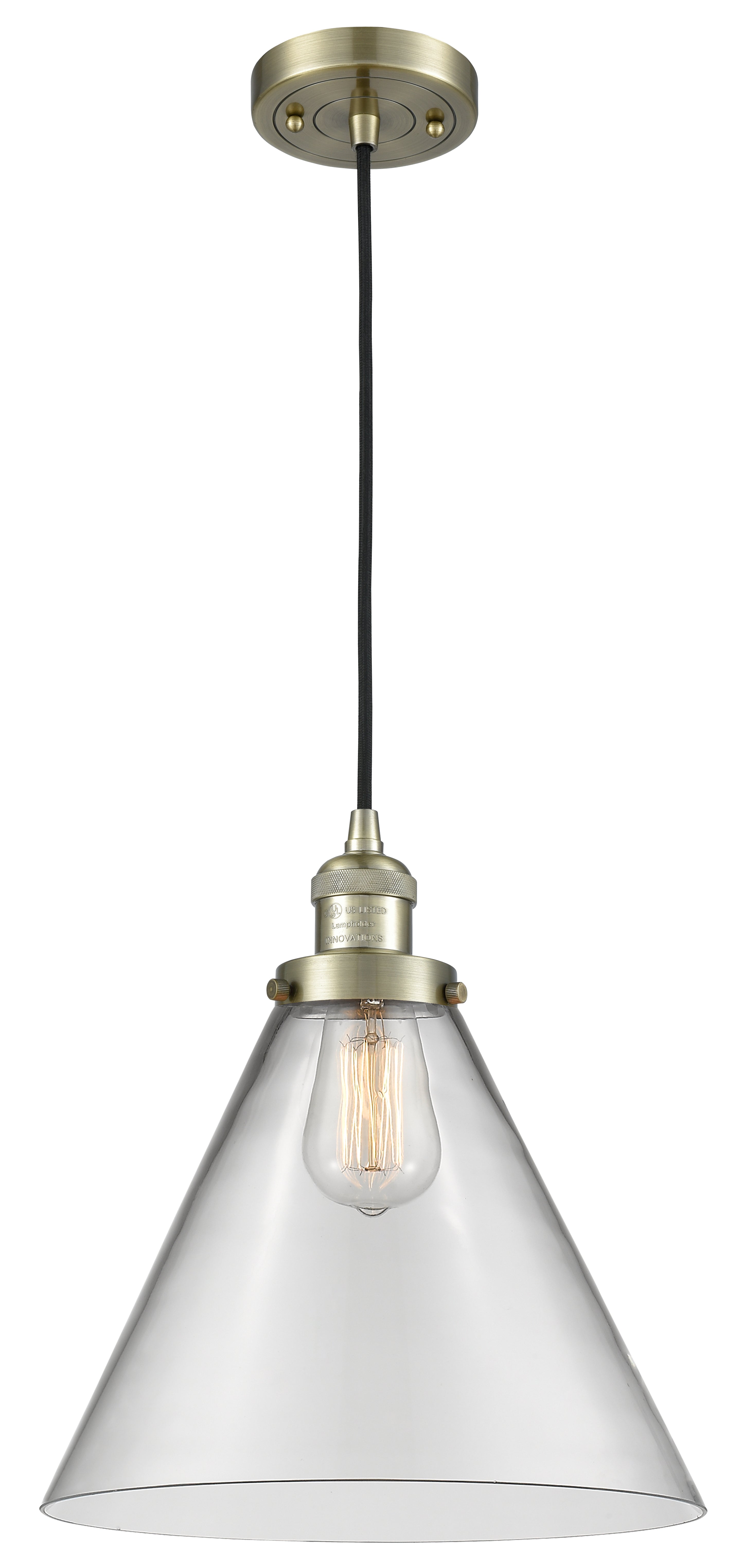 Franklin Restoration Mini Pendant Antique Brass
