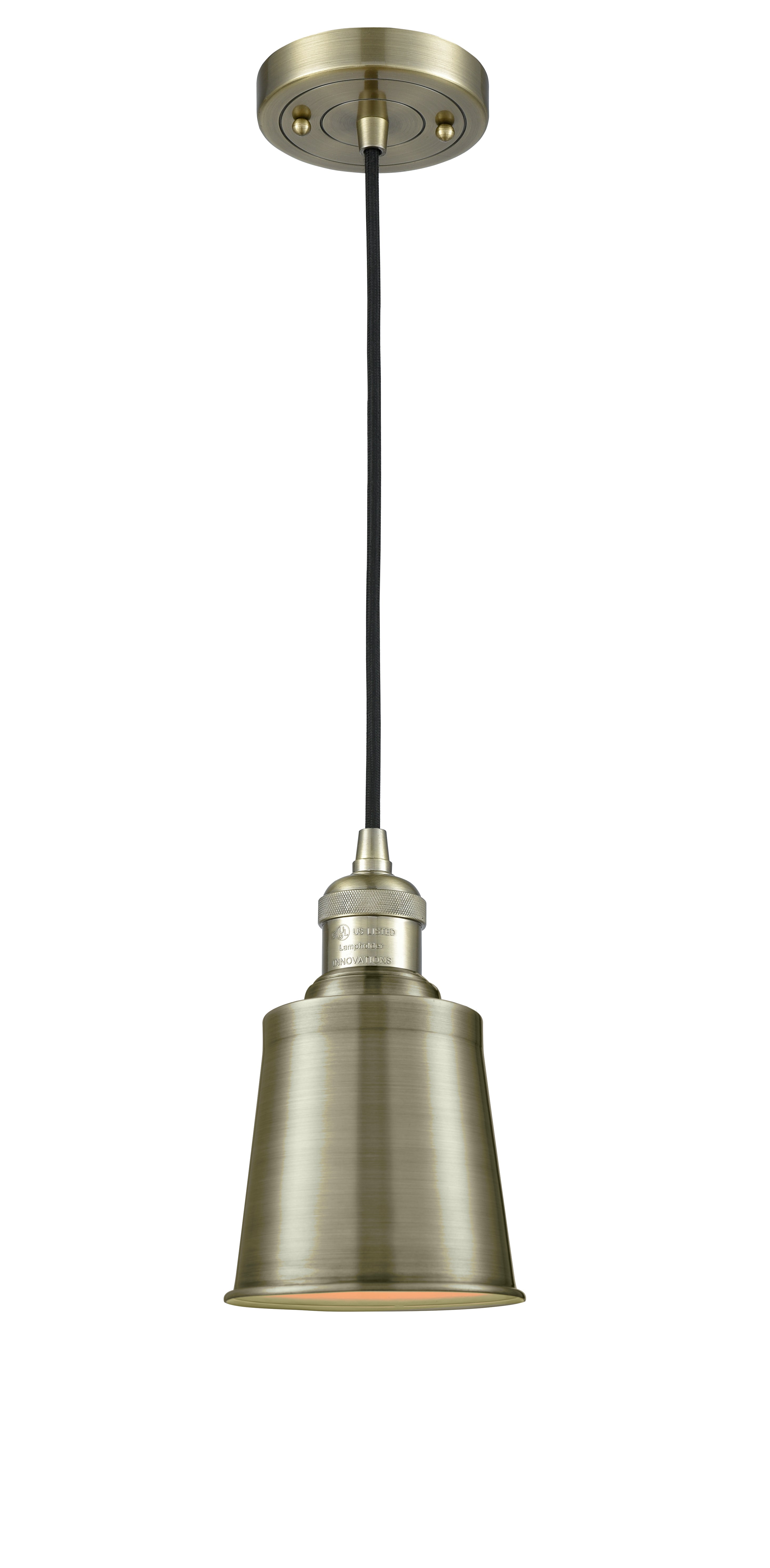 Franklin Restoration Antique Brass Pendant