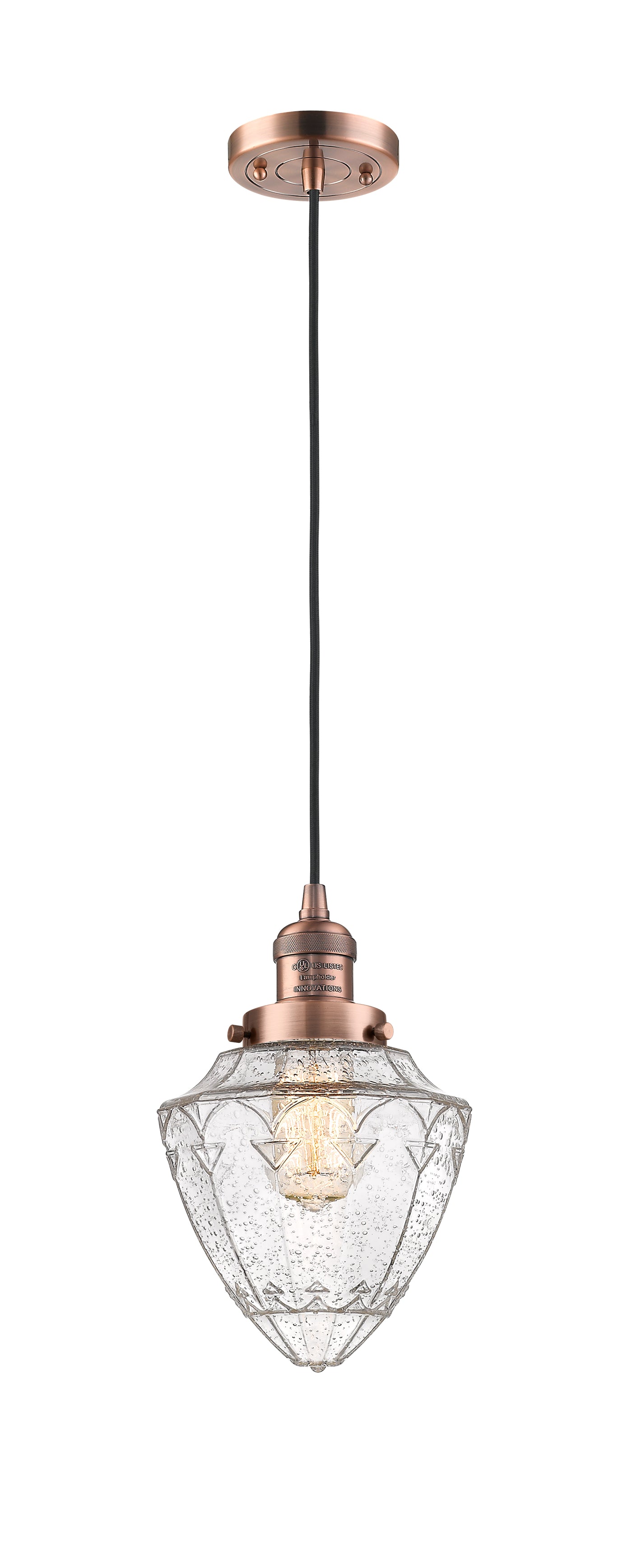 Franklin Restoration Mini Pendant Brass 7 inch