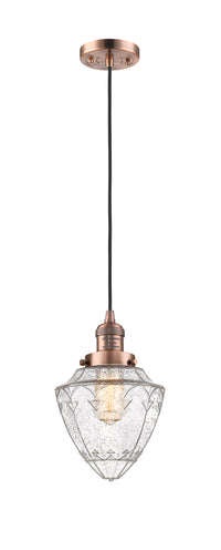 Franklin Restoration Mini Pendant Brass 7 inch