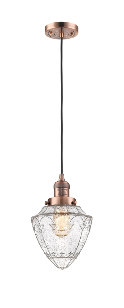 Franklin Restoration Mini Pendant Brass 7 inch