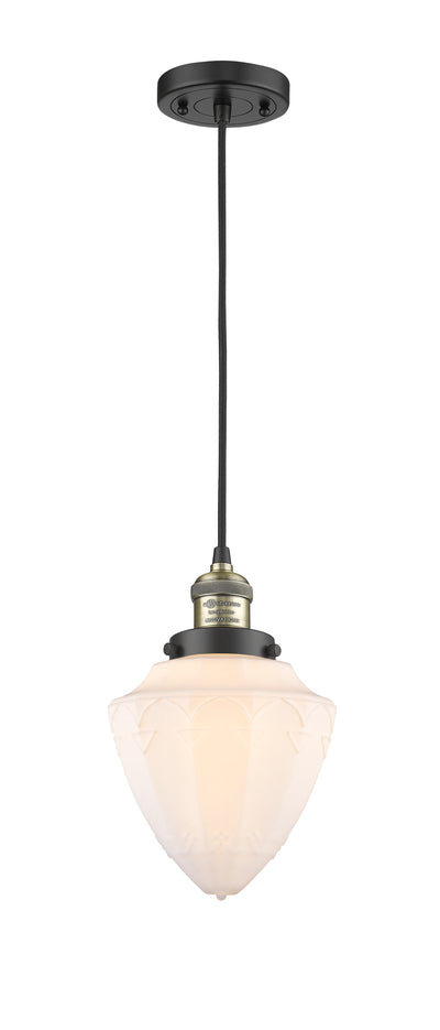 Franklin Restoration Mini Pendant Brass 7 inch