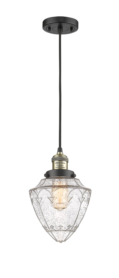 Franklin Restoration Mini Pendant Brass 7 inch