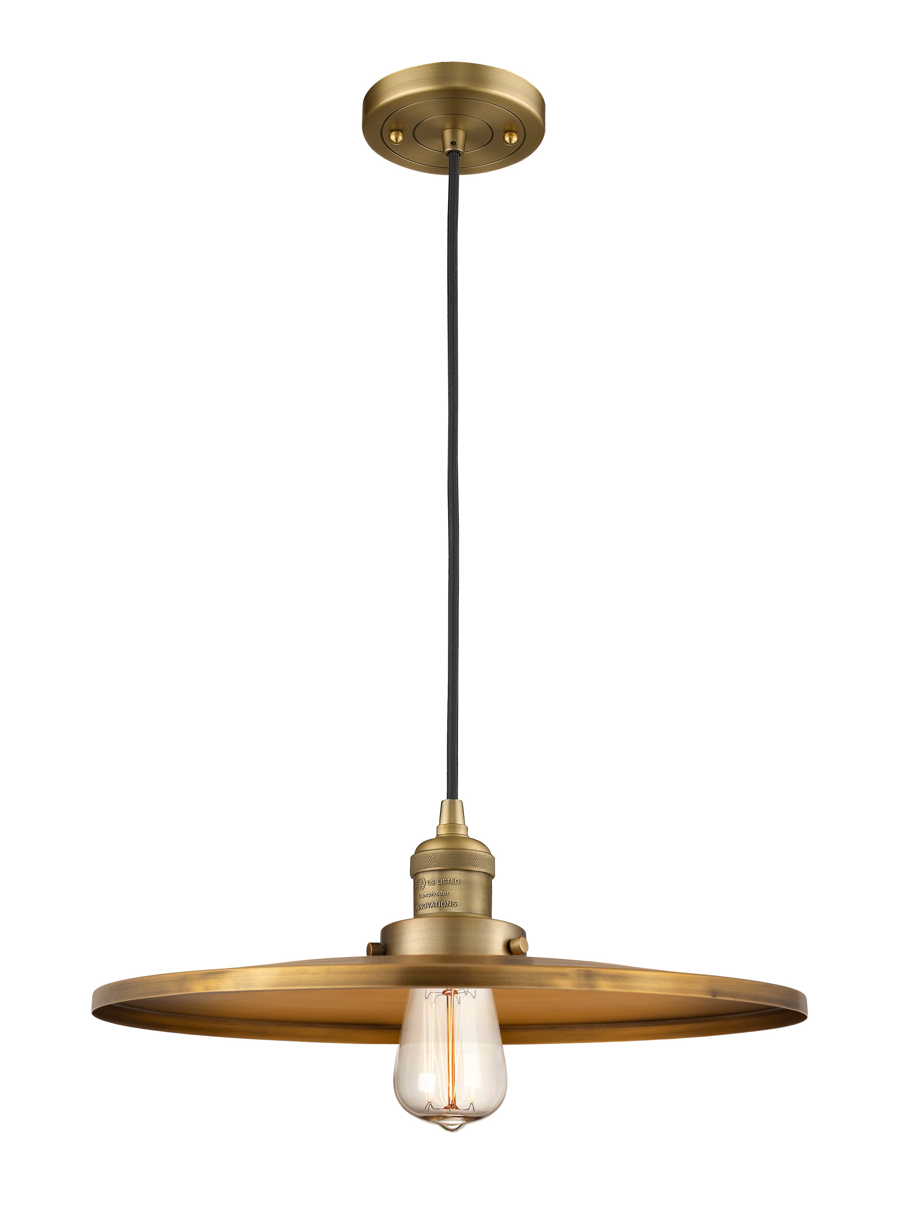 Franklin Restoration Mini Pendant 16 Inch Brass