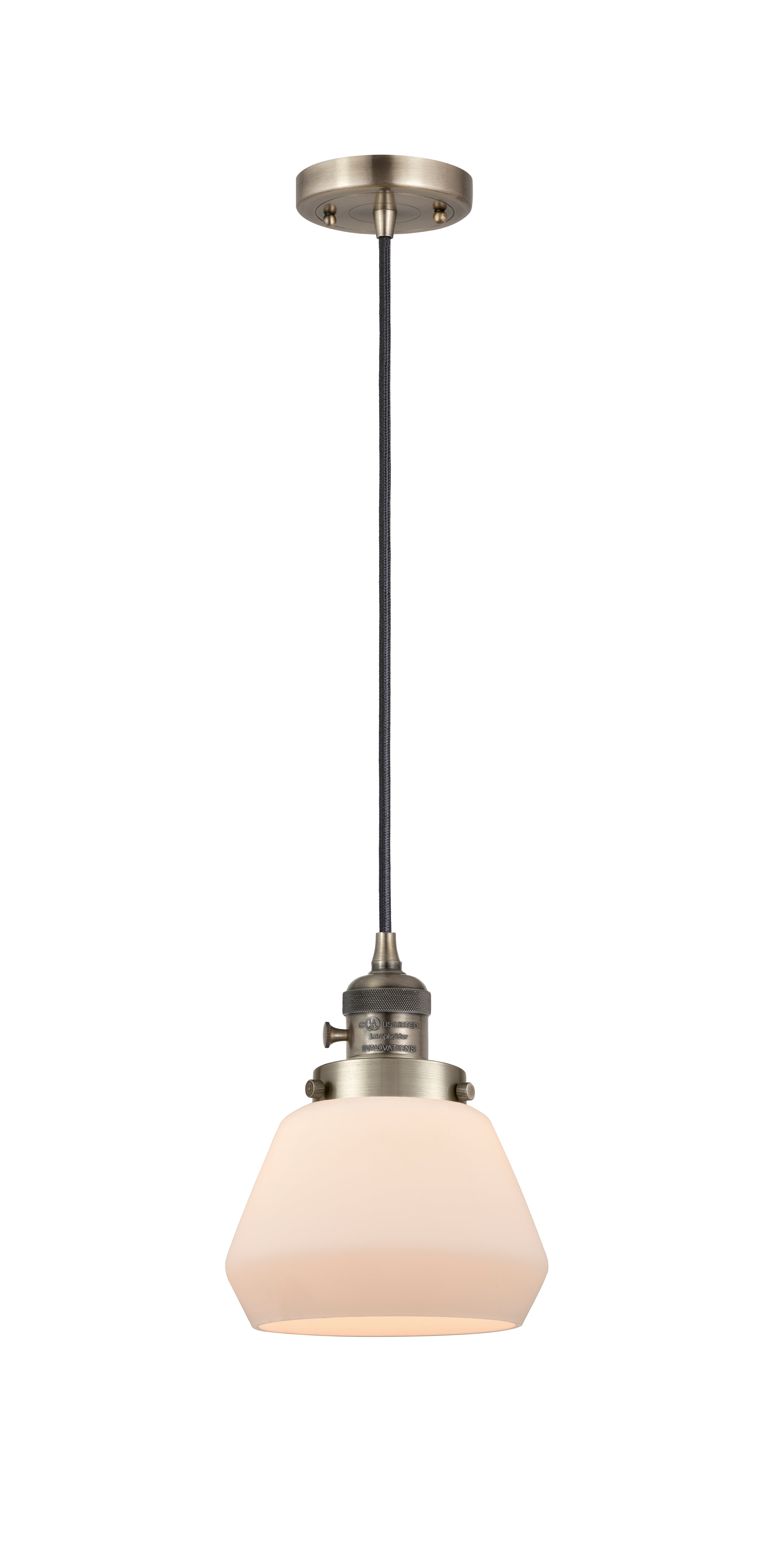 Franklin Restoration Mini Pendant 7 Inch Brass