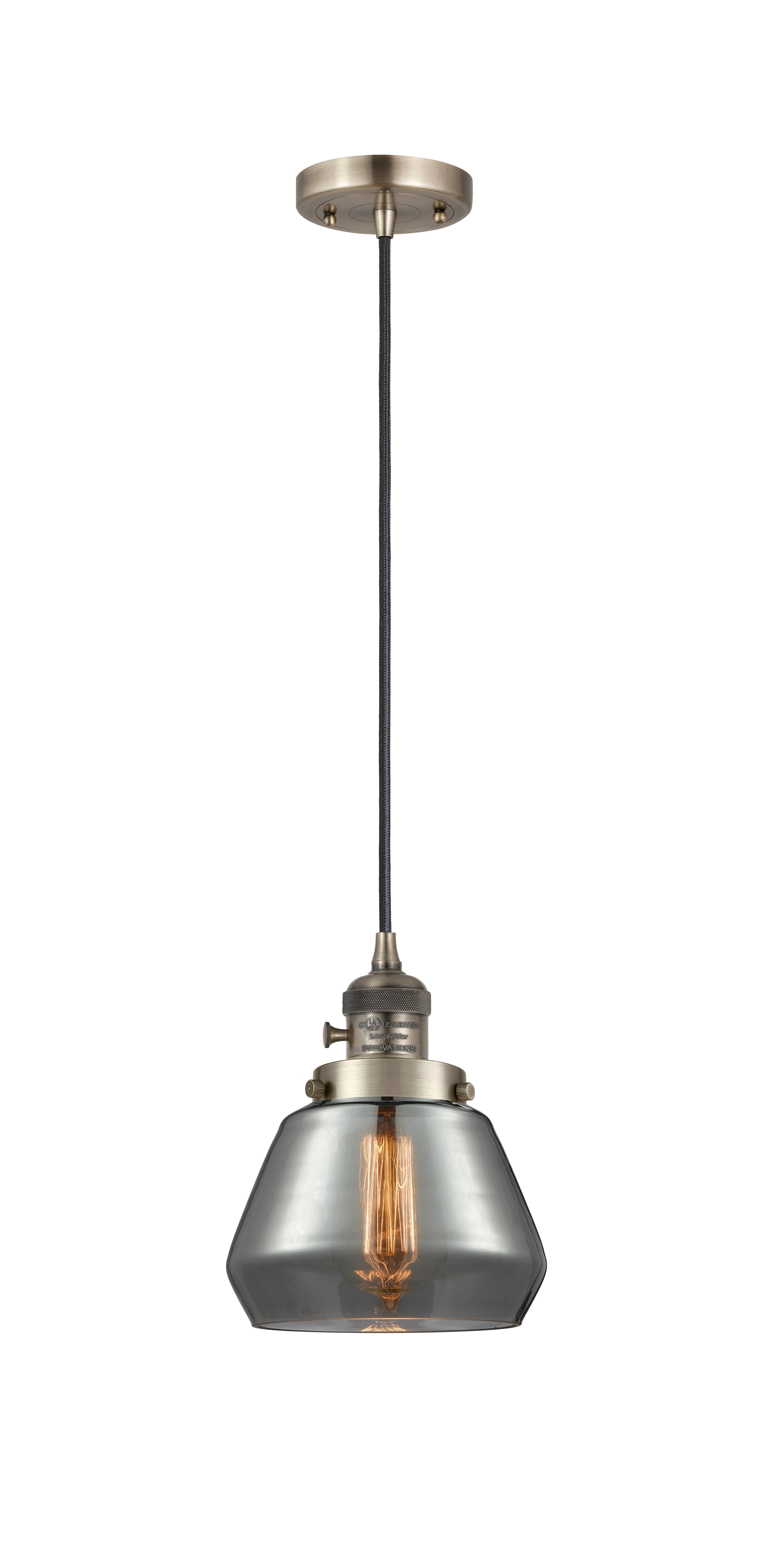 Franklin Restoration Mini Pendant 7 Inch Brass