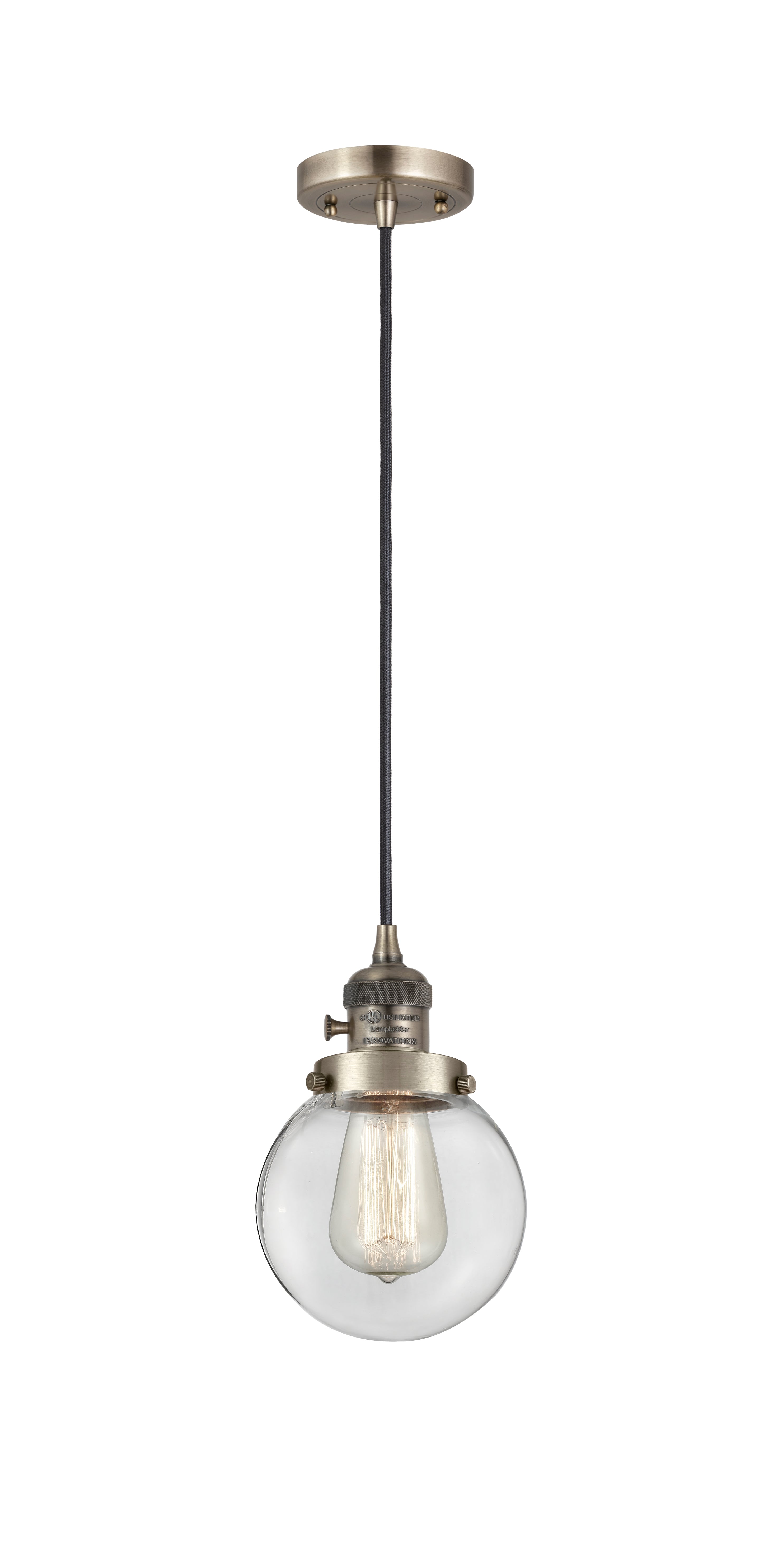 Franklin Restoration Mini Pendant Antique Brass