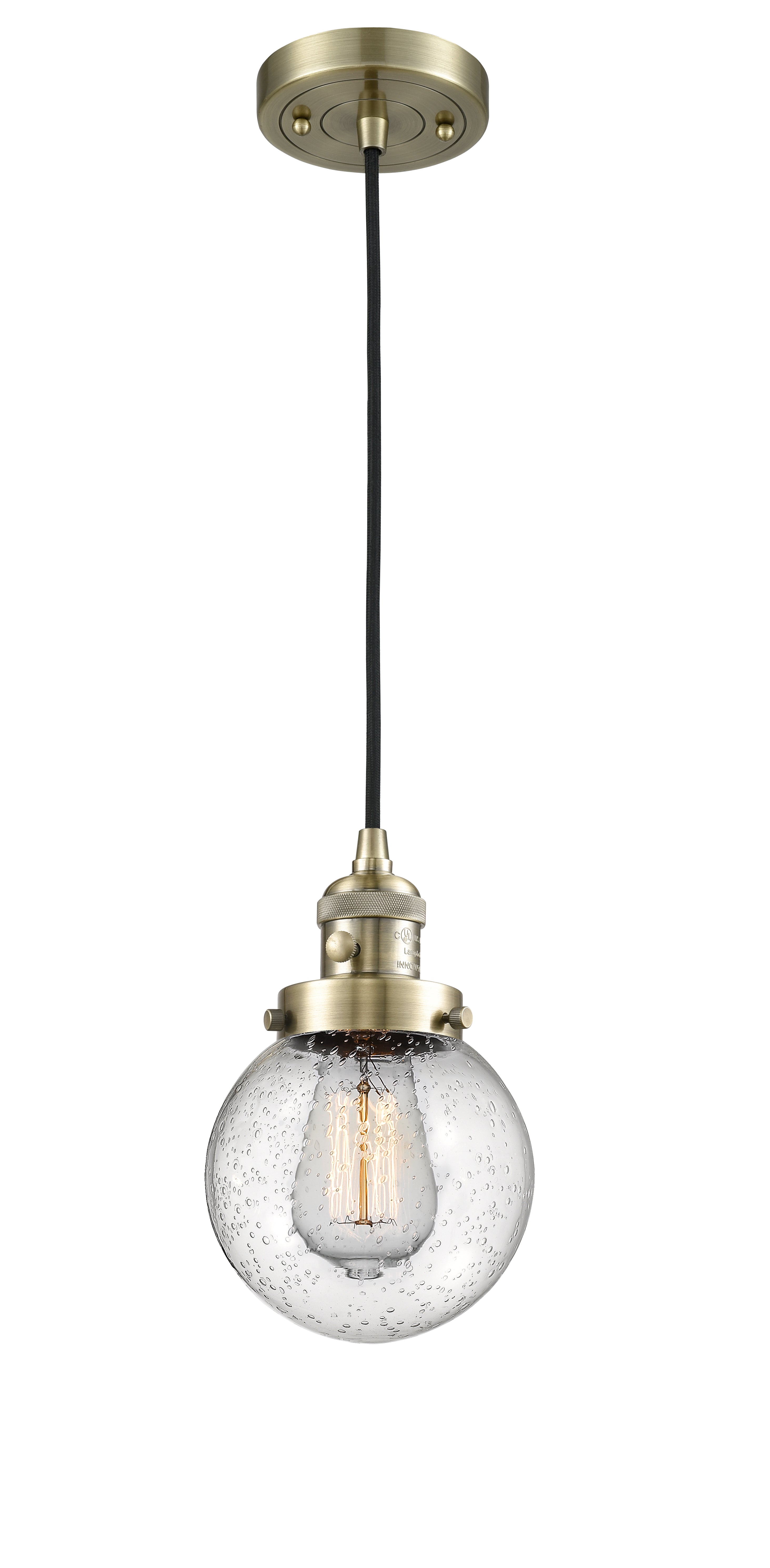 Franklin Restoration Mini Pendant Antique Brass
