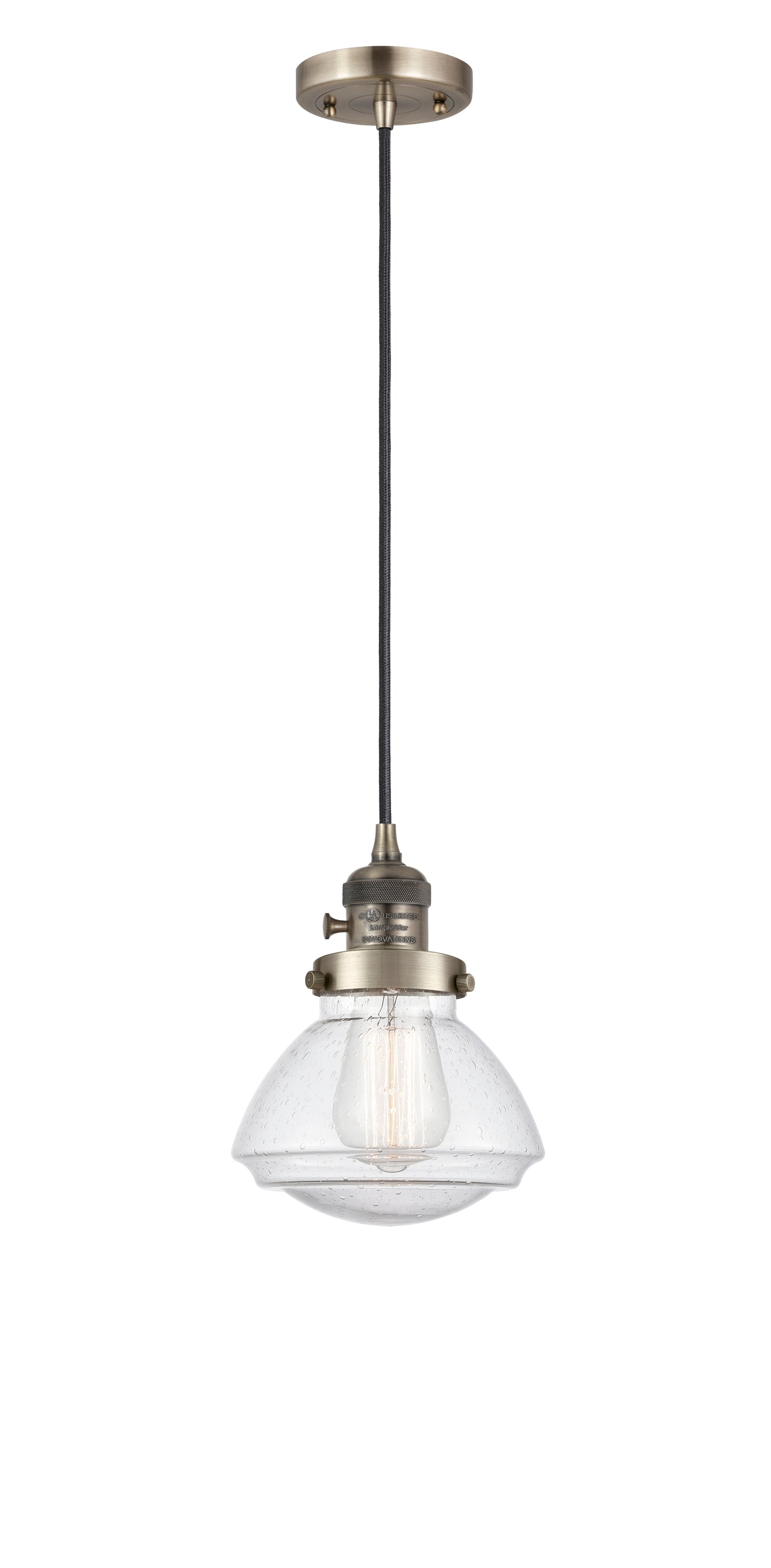 Franklin Restoration Mini Pendant Antique Brass