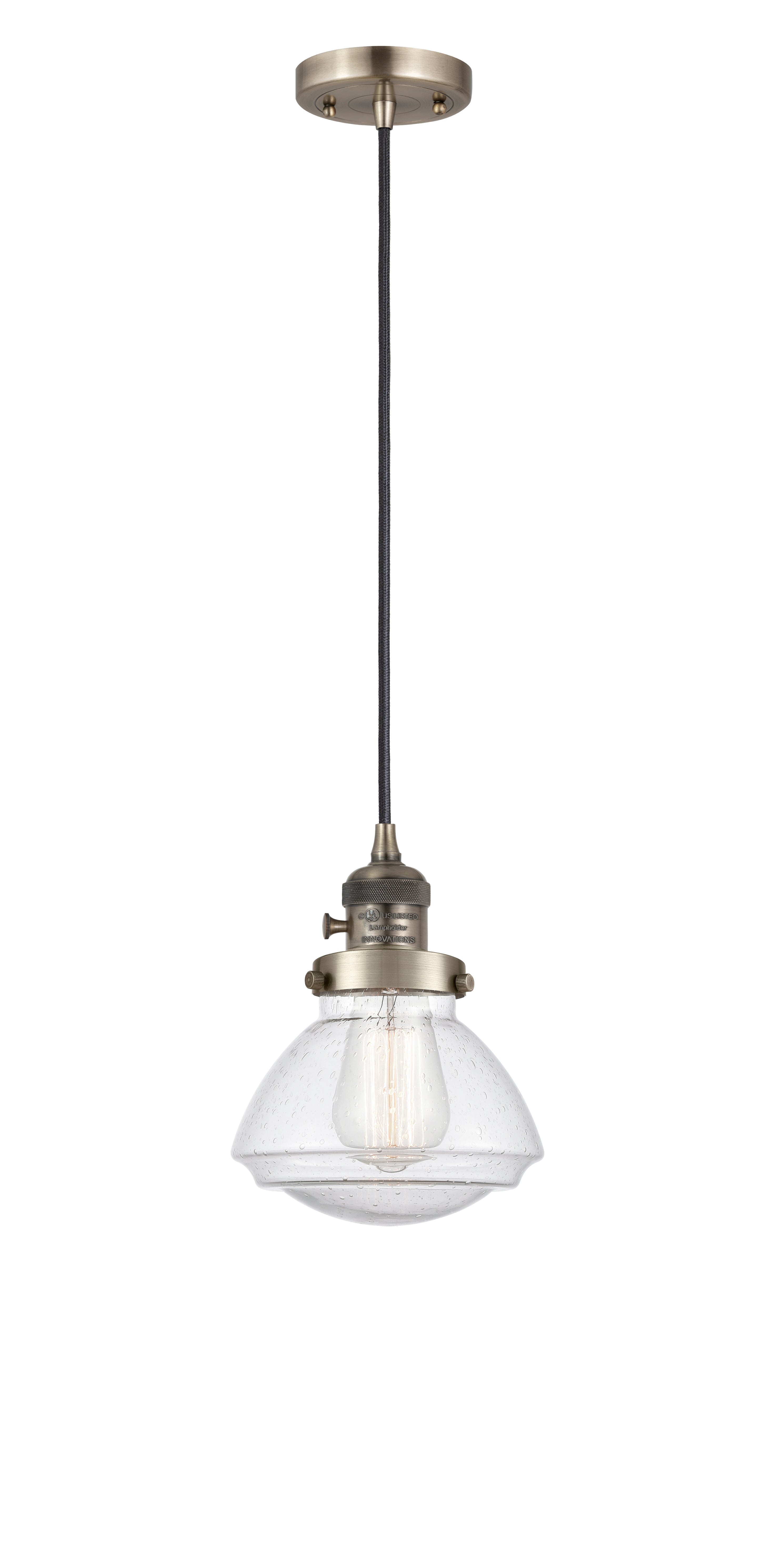 Franklin Restoration Mini Pendant Antique Brass