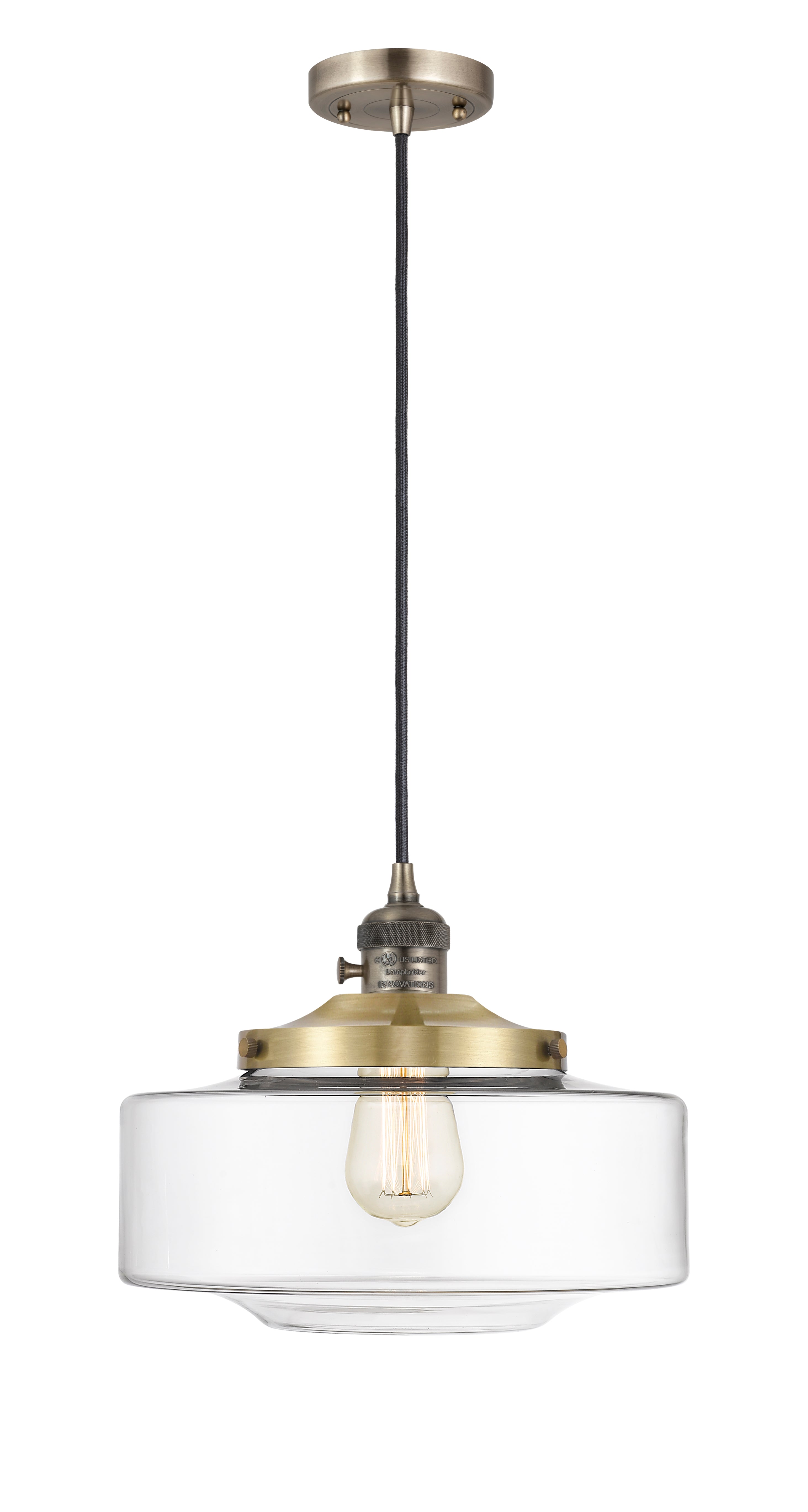Franklin Restoration Mini Pendant Antique Brass