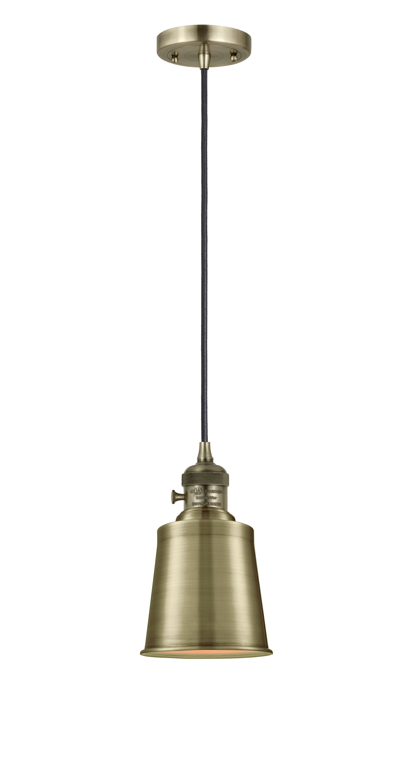 Franklin Restoration Mini Pendant Brass Steel