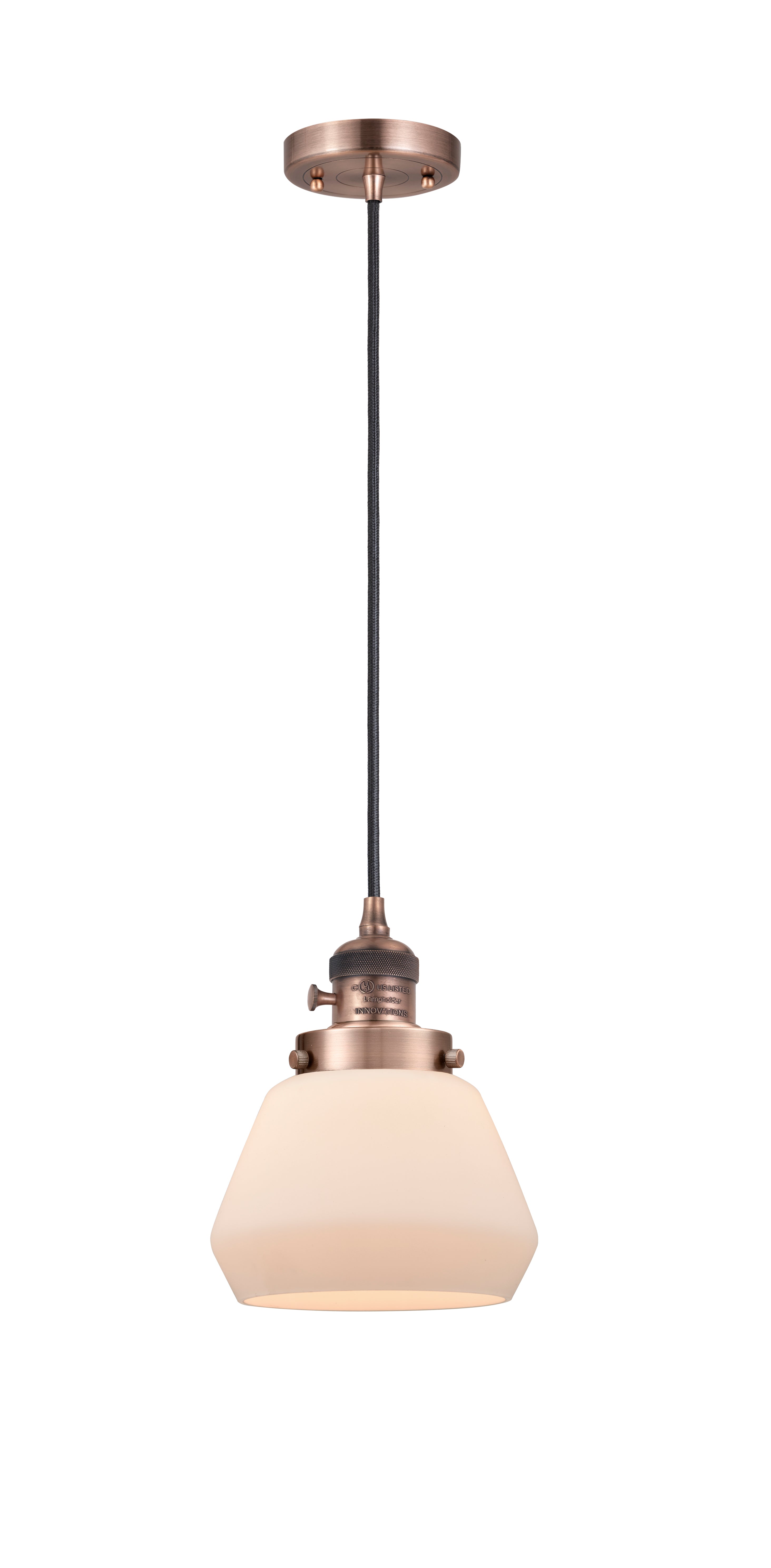 Franklin Restoration Mini Pendant 7 Inch Brass