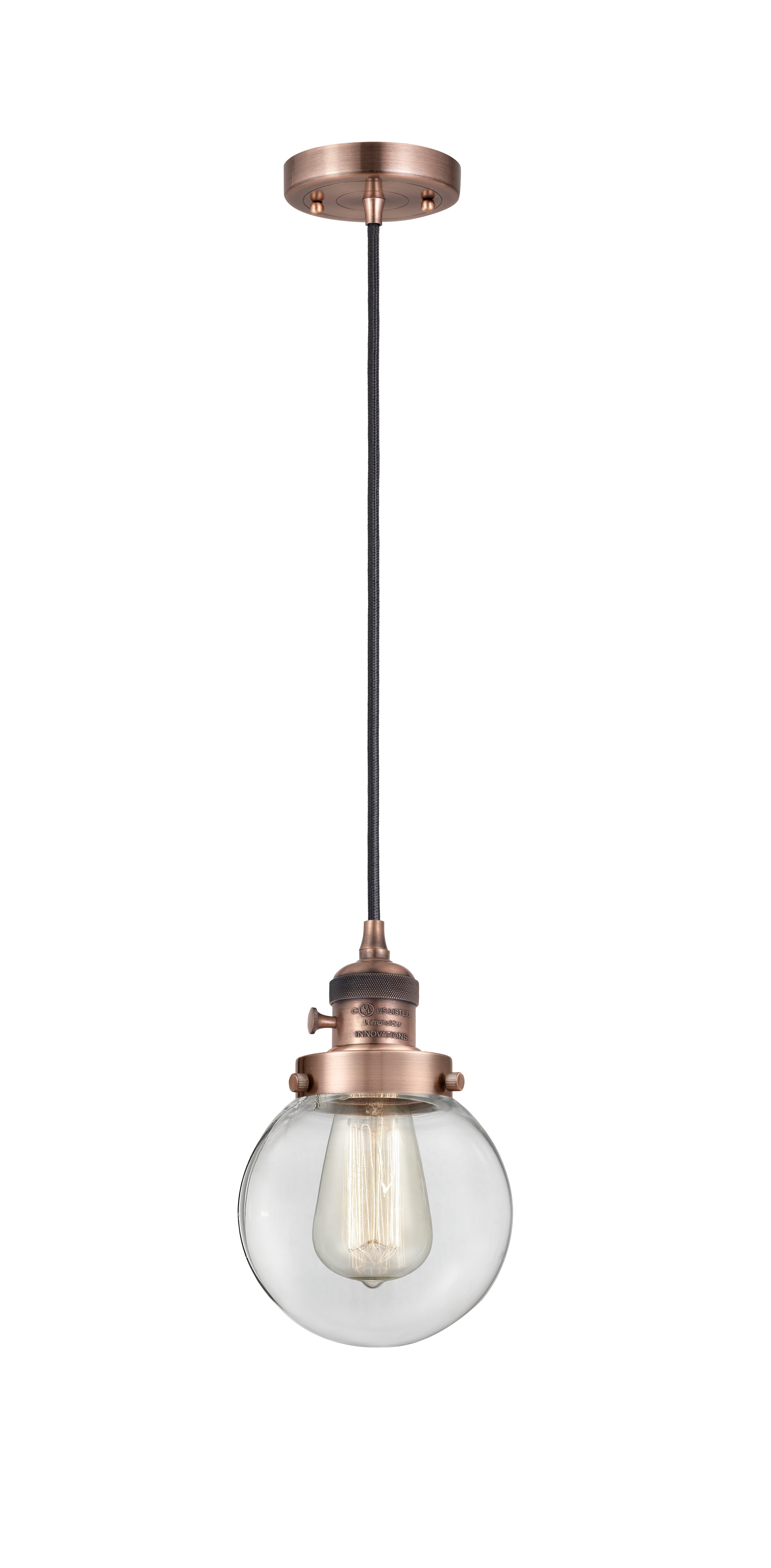 Franklin Restoration Mini Pendant Antique Brass
