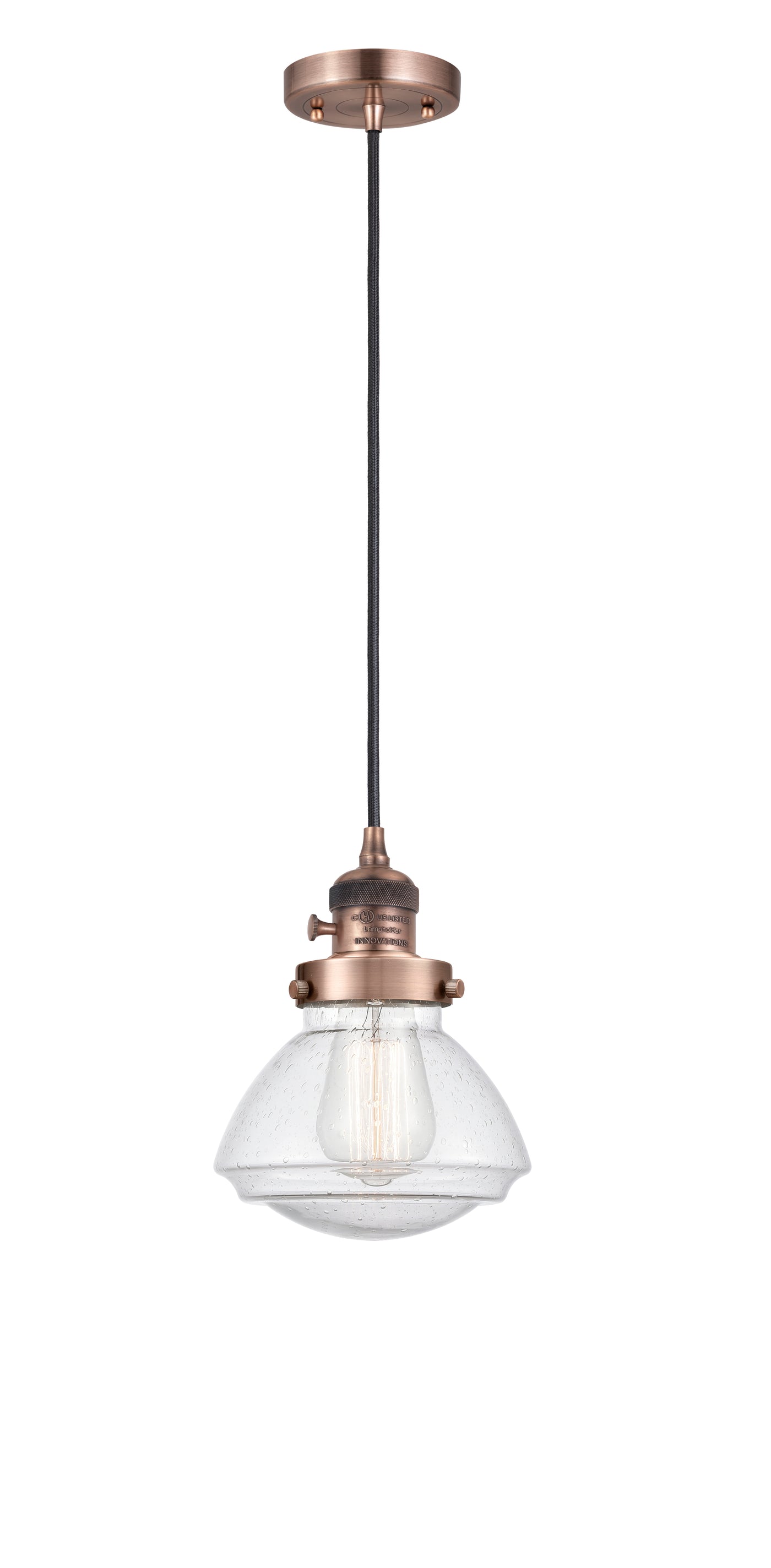 Franklin Restoration Mini Pendant Antique Brass