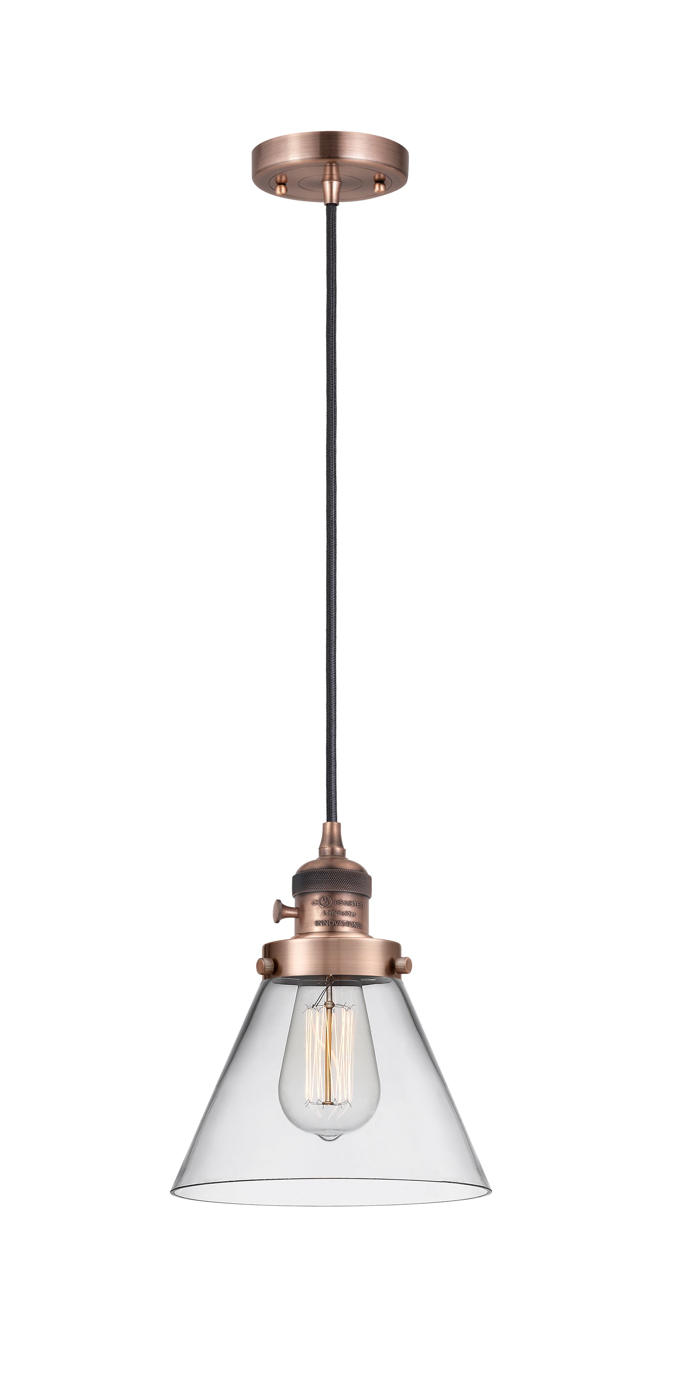 Franklin Restoration Mini Pendant Antique Brass