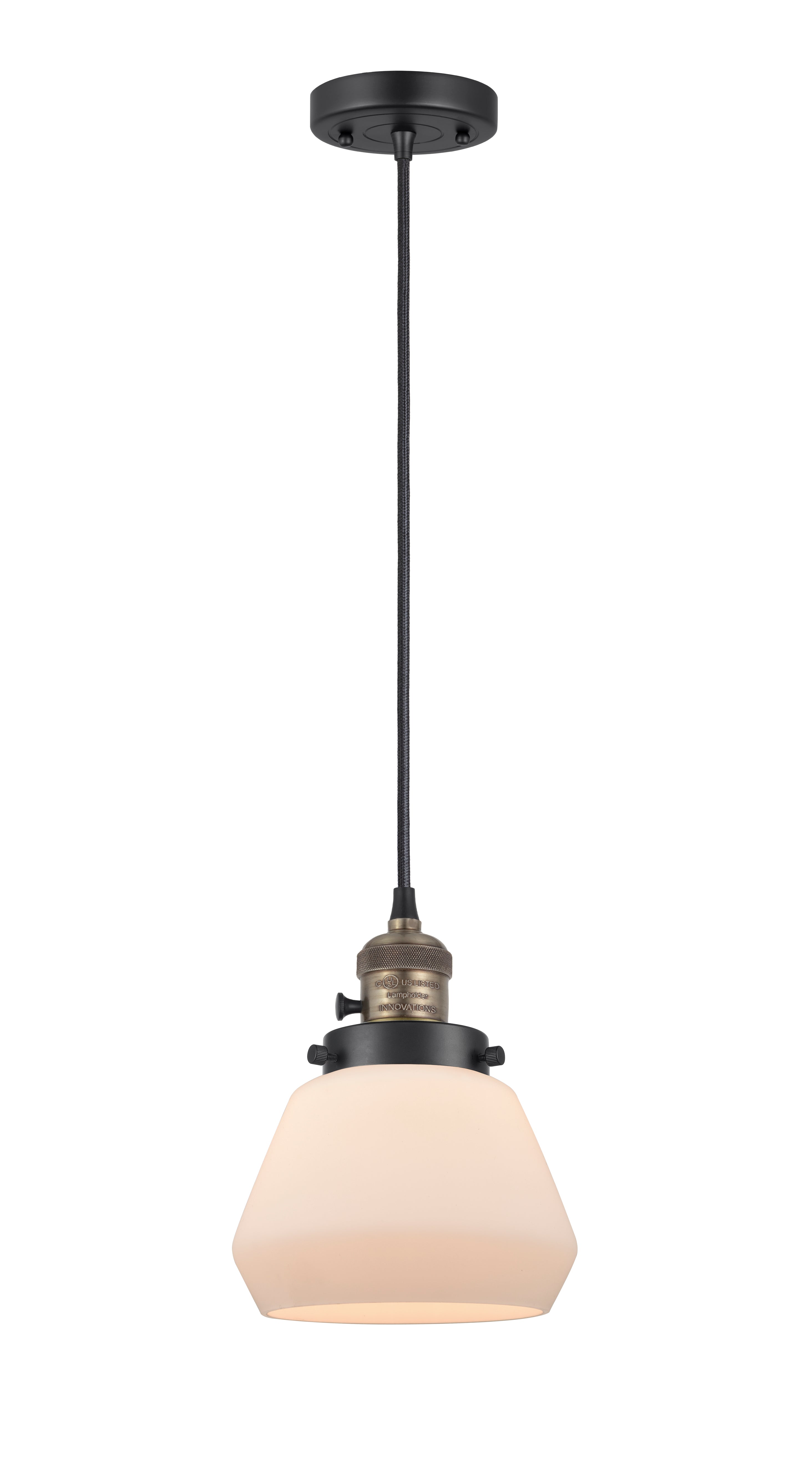 Franklin Restoration Mini Pendant 7 Inch Brass