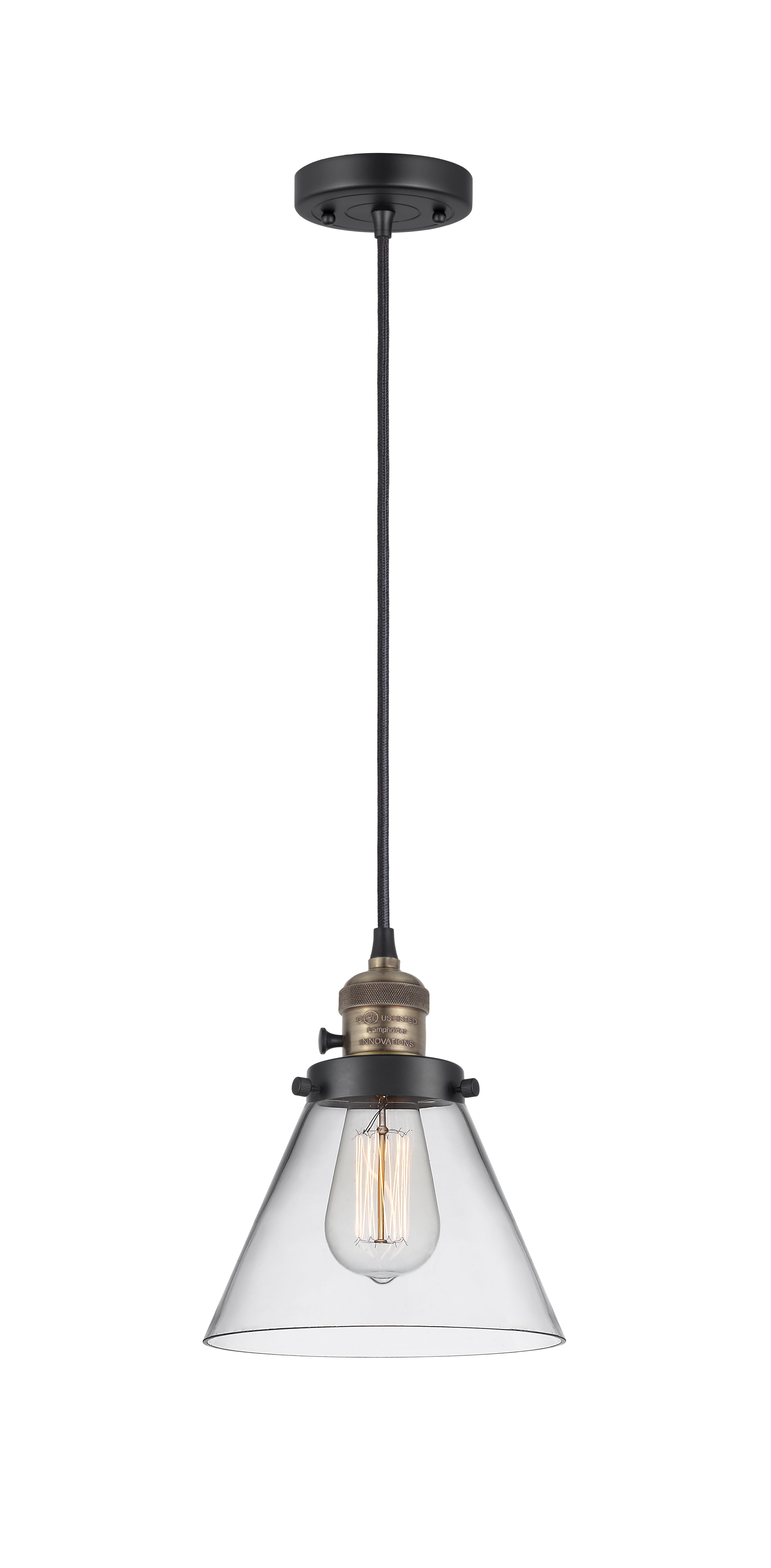 Franklin Restoration Mini Pendant Antique Brass