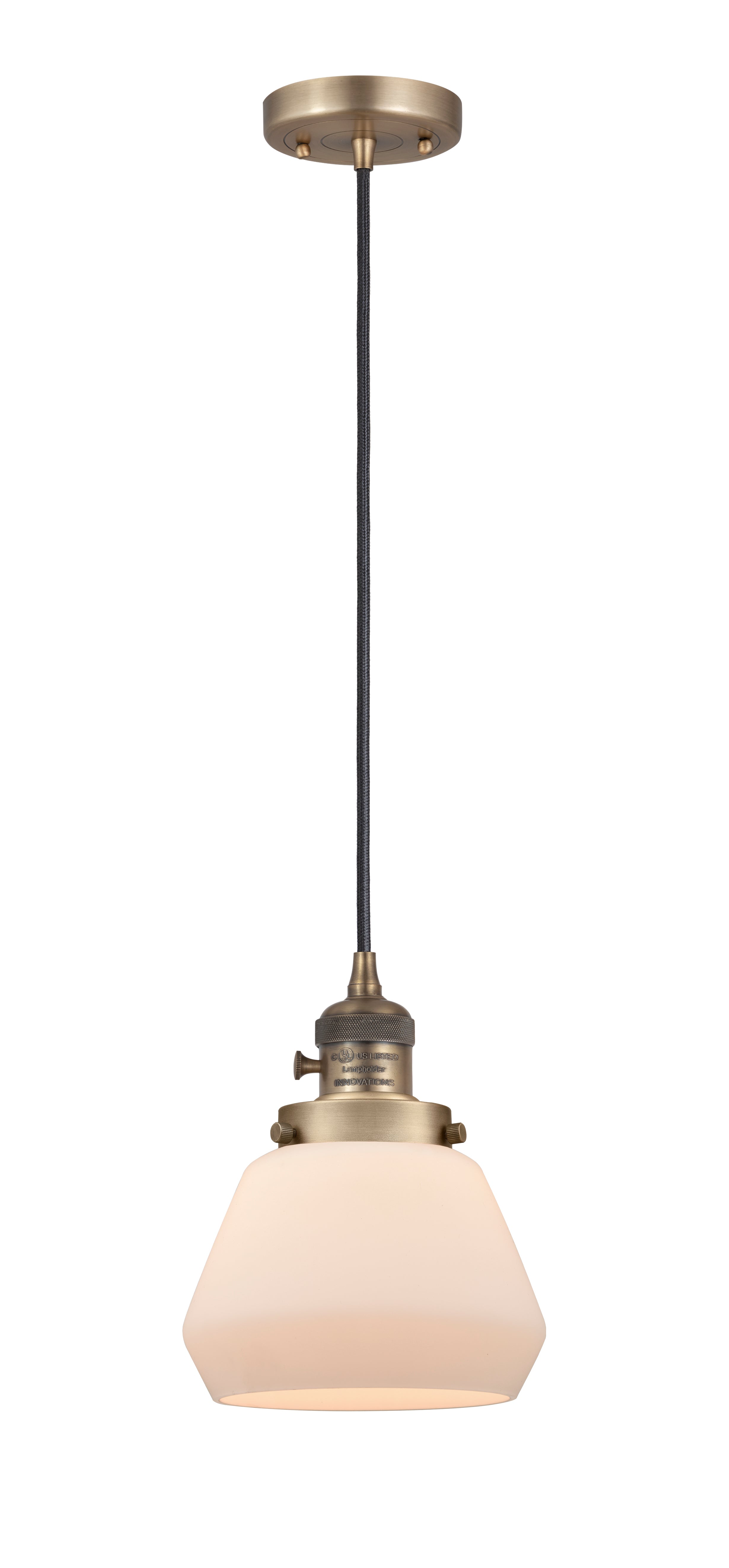 Franklin Restoration Mini Pendant 7 Inch Brass