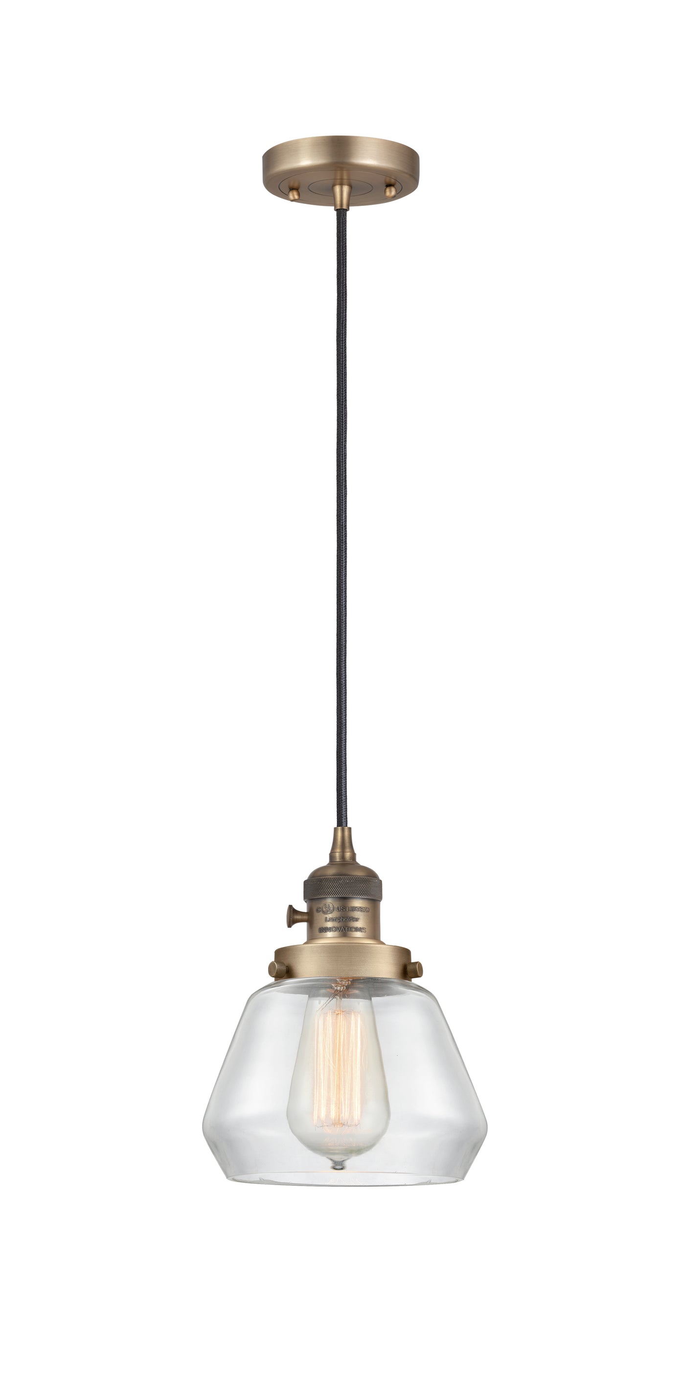 Franklin Restoration Mini Pendant Antique Brass