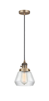Franklin Restoration Mini Pendant 7 Inch Brass