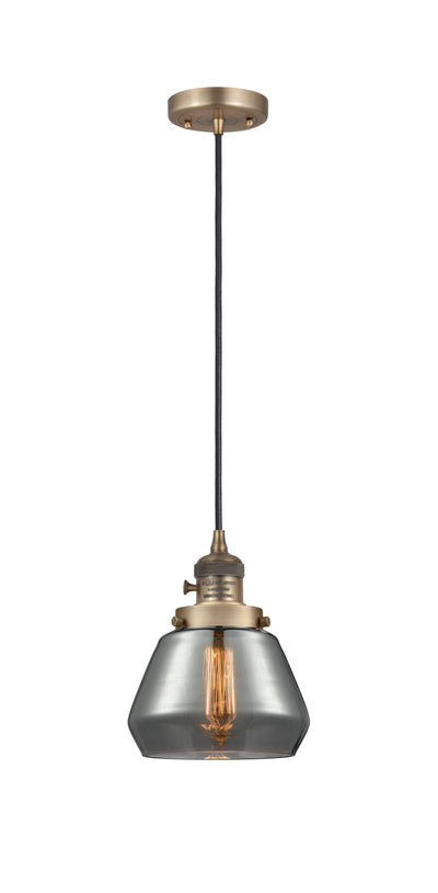 Franklin Restoration Mini Pendant 7 Inch Brass