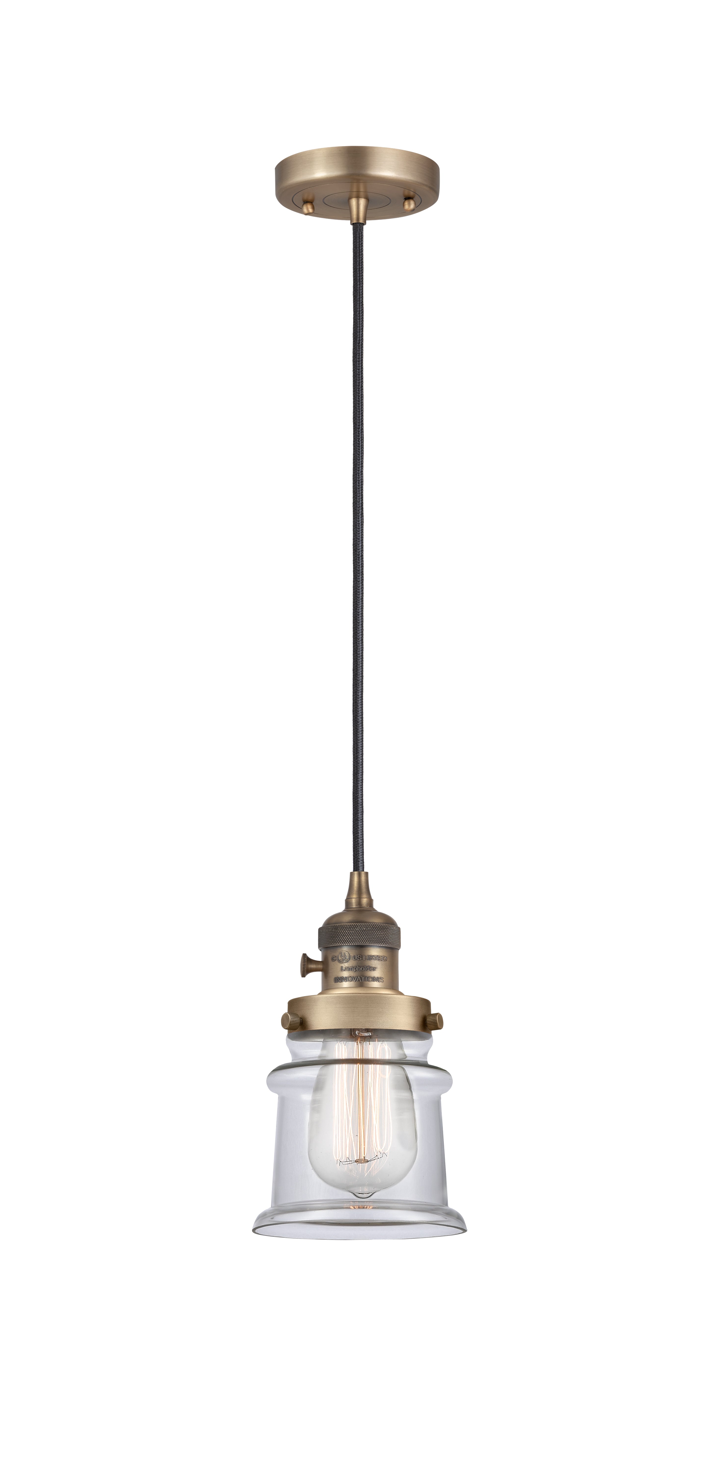 Franklin Restoration Mini Pendant Antique Brass