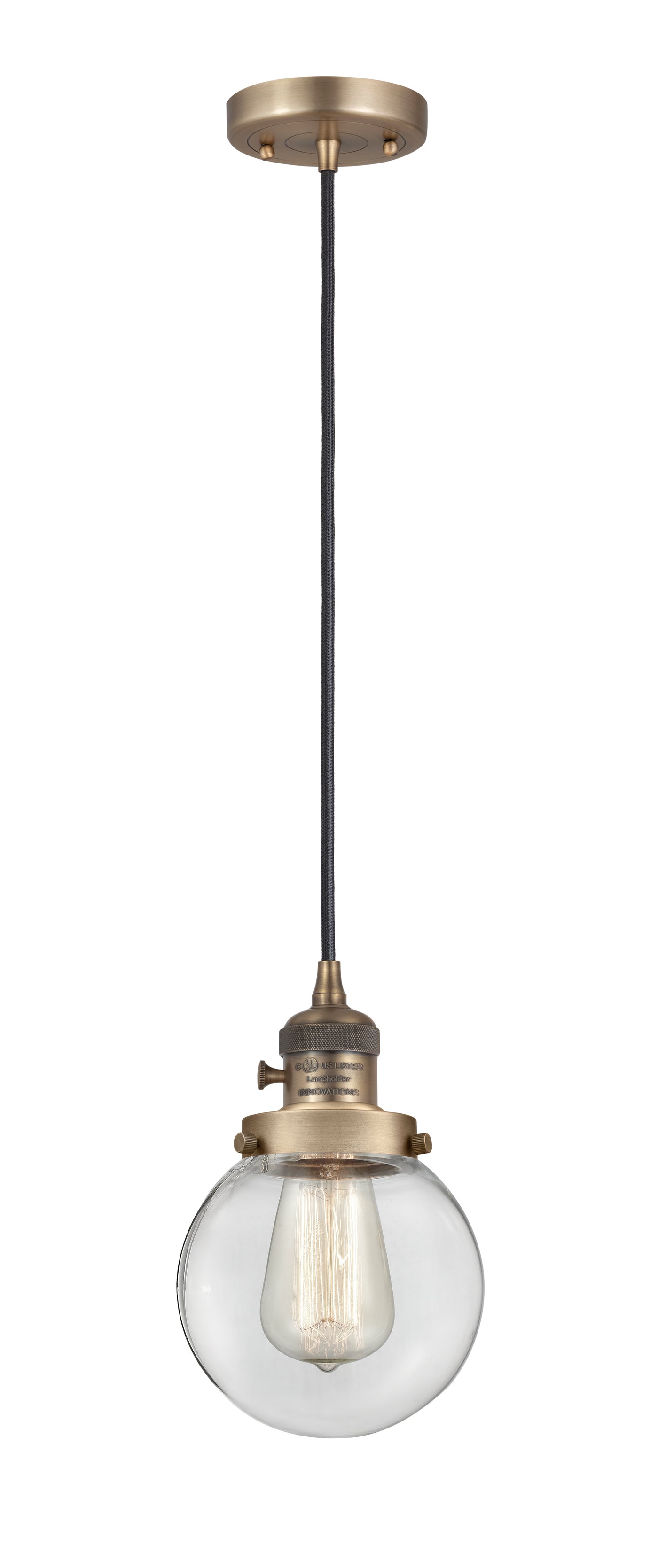 Franklin Restoration Mini Pendant Antique Brass
