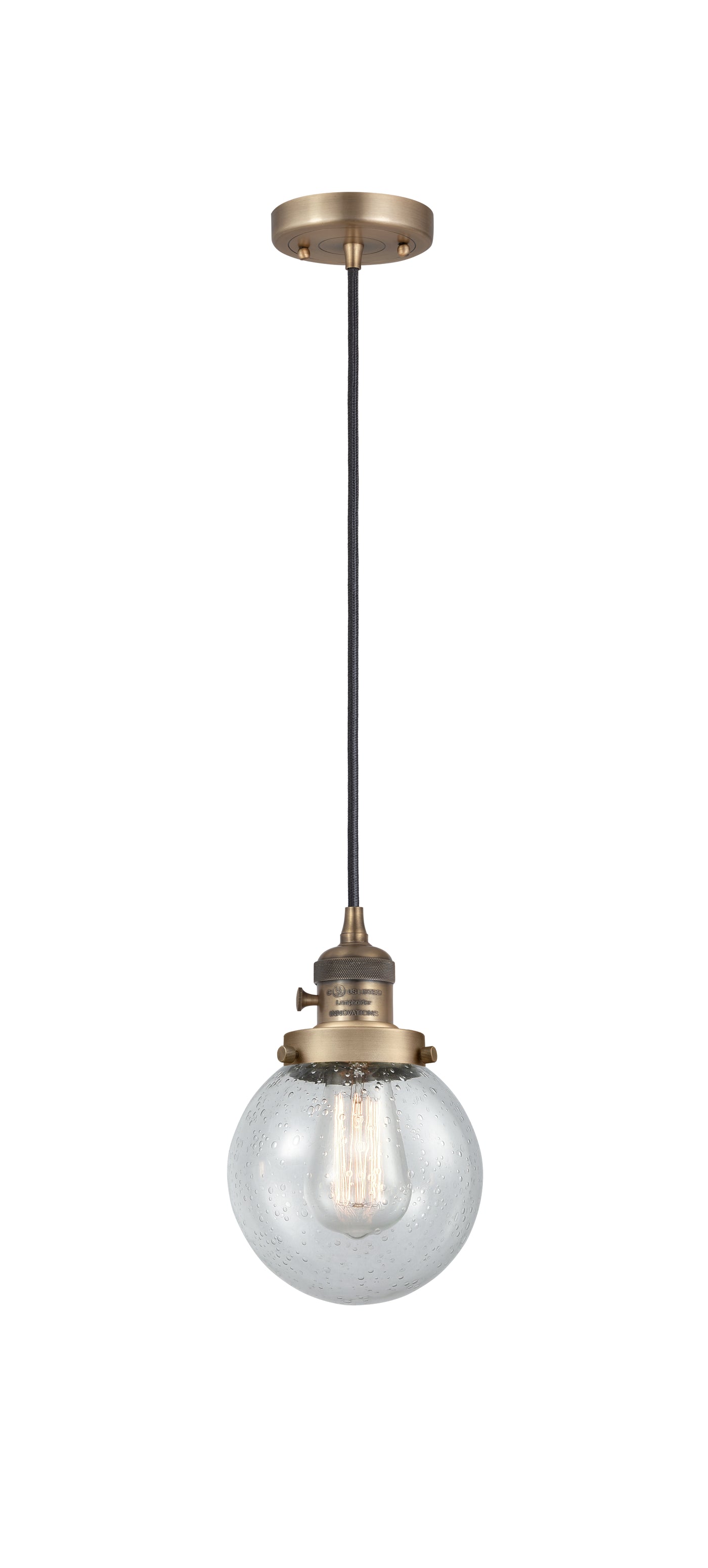 Franklin Restoration Mini Pendant Antique Brass