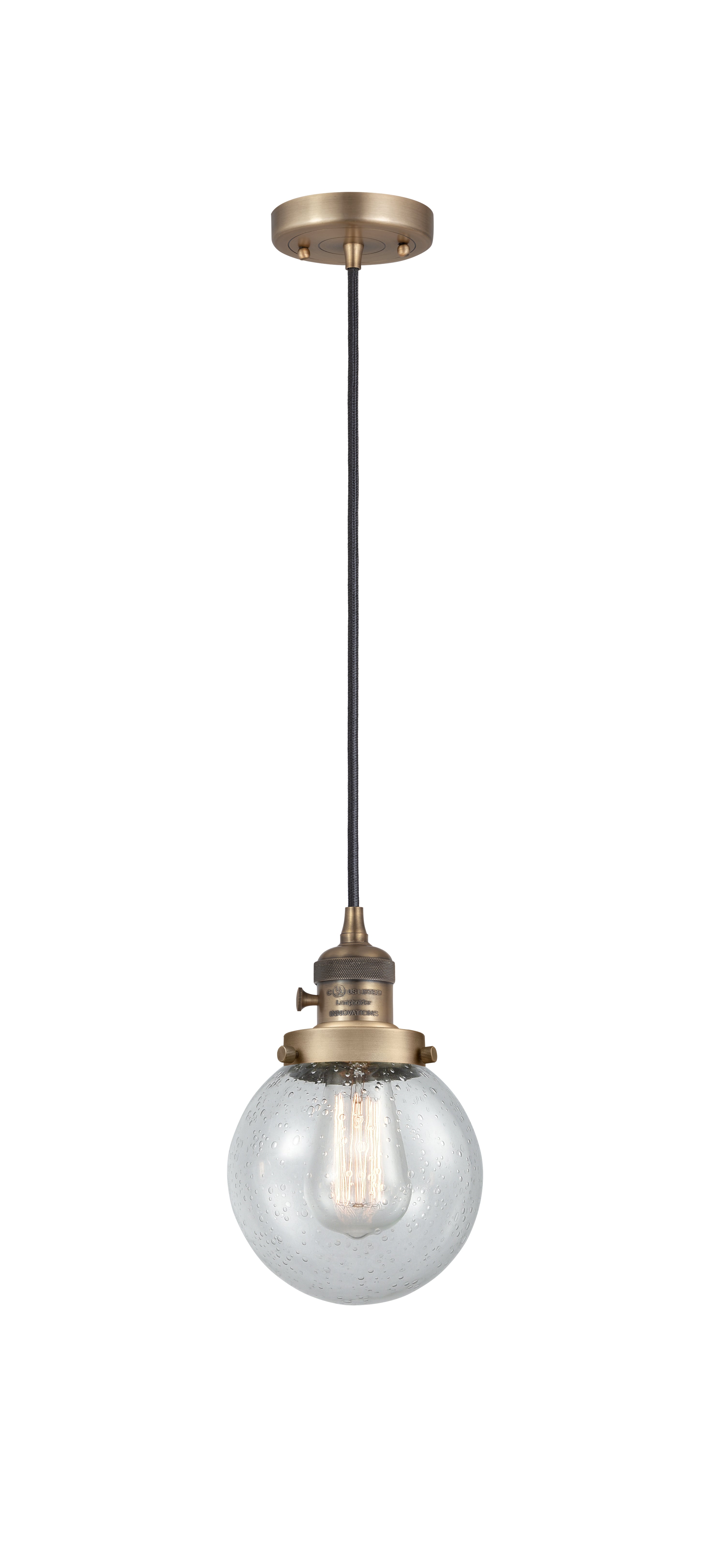 Franklin Restoration Mini Pendant Antique Brass