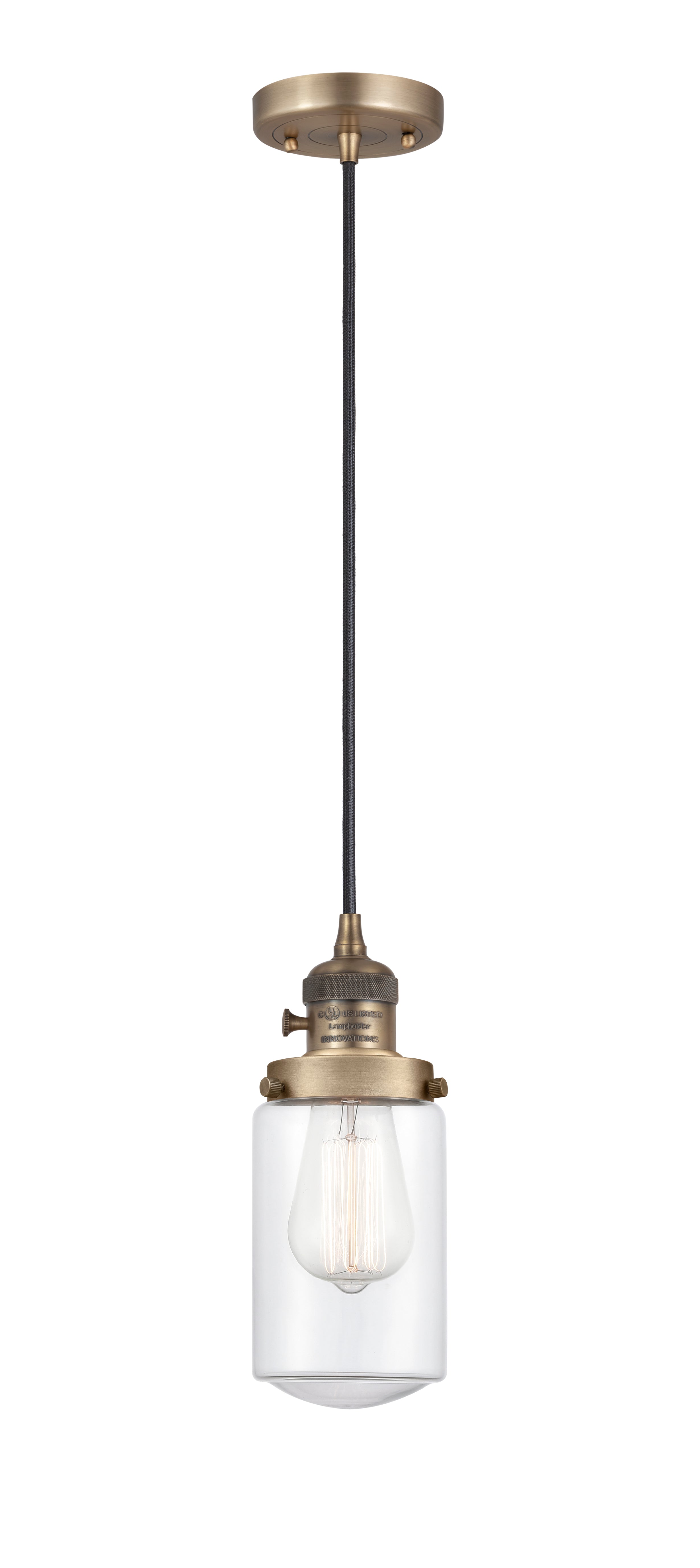 Franklin Restoration Mini Pendant Antique Brass