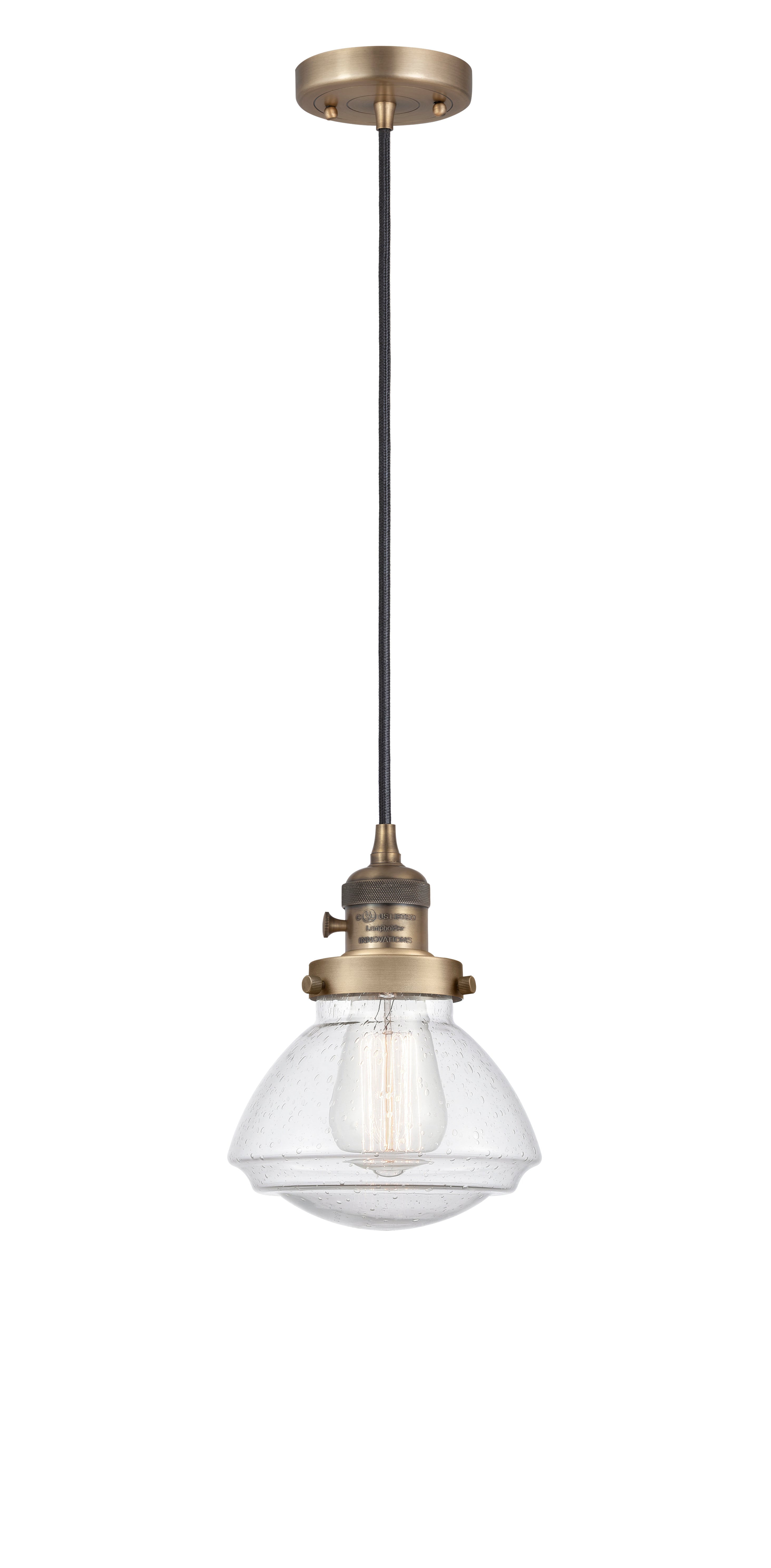 Franklin Restoration Mini Pendant Antique Brass