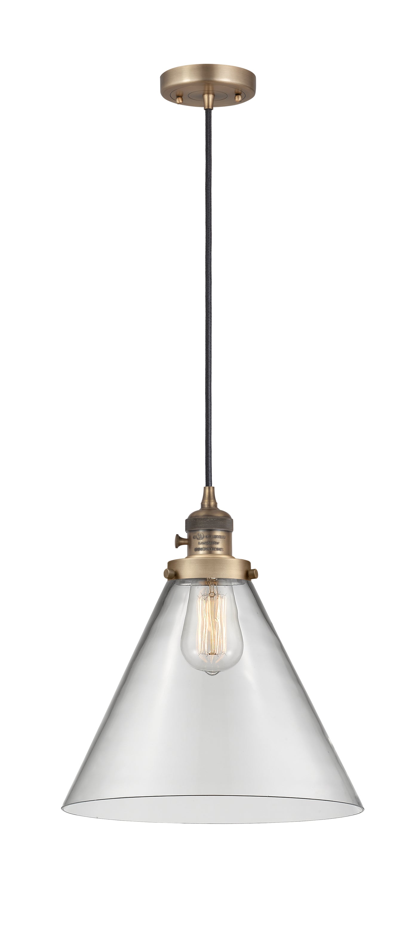 Franklin Restoration Mini Pendant Antique Brass
