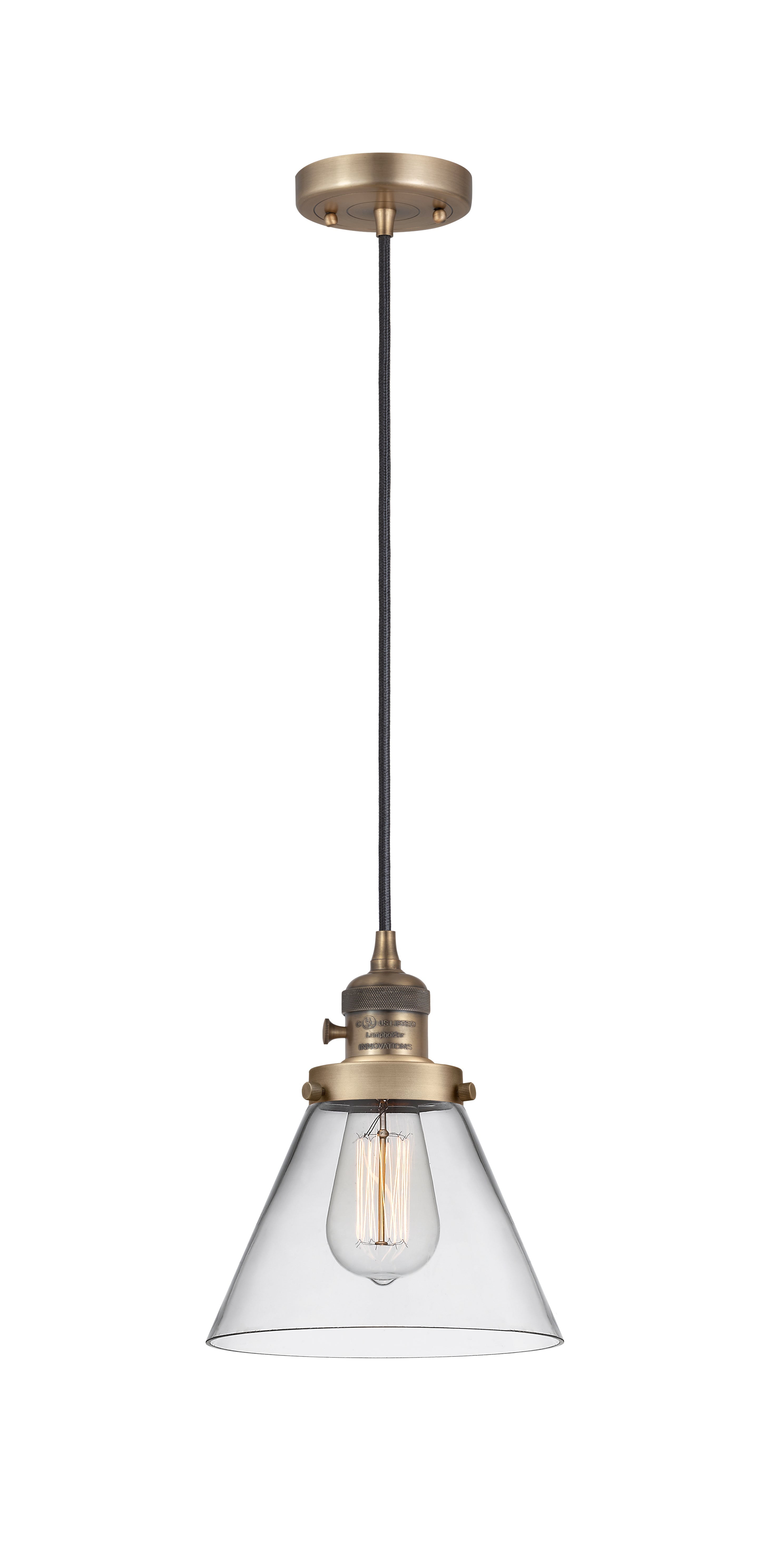 Franklin Restoration Mini Pendant Antique Brass