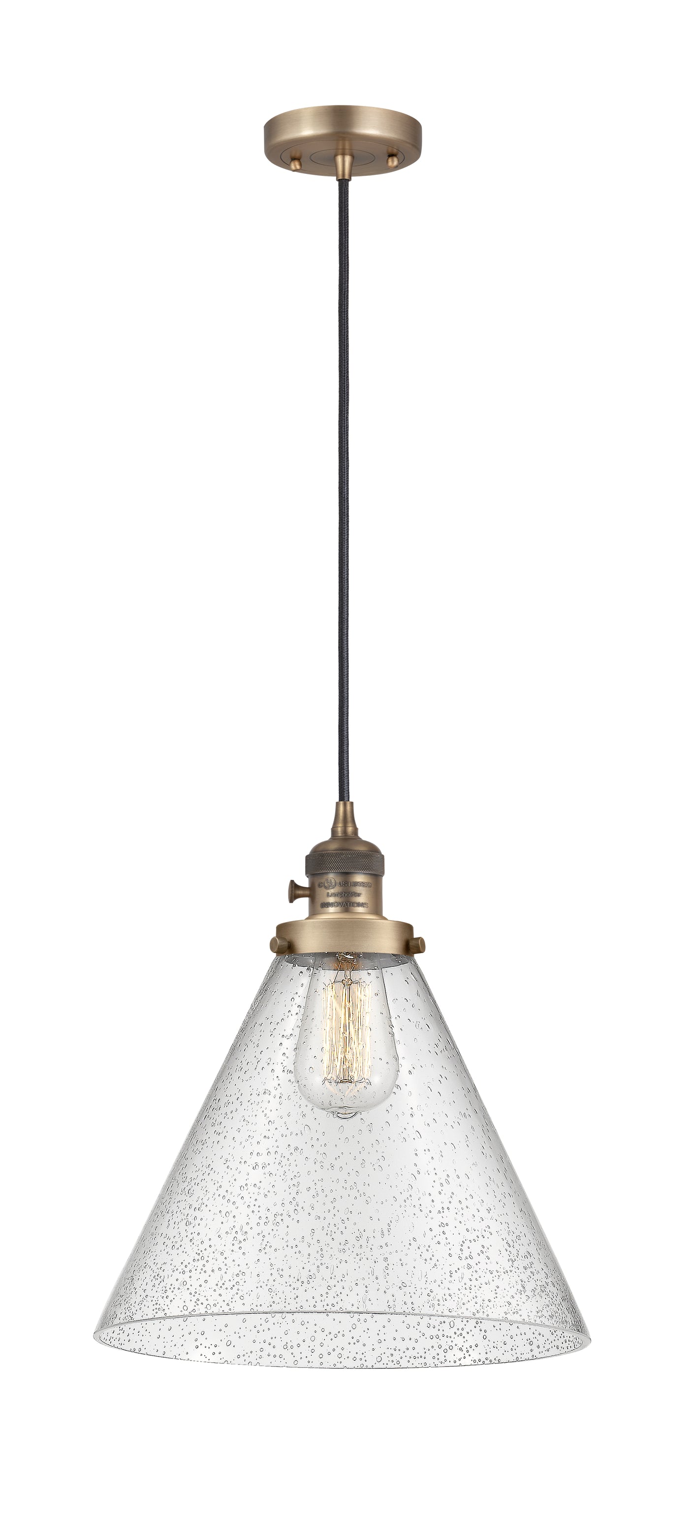 Franklin Restoration Antique Brass Cast Mini Pendant