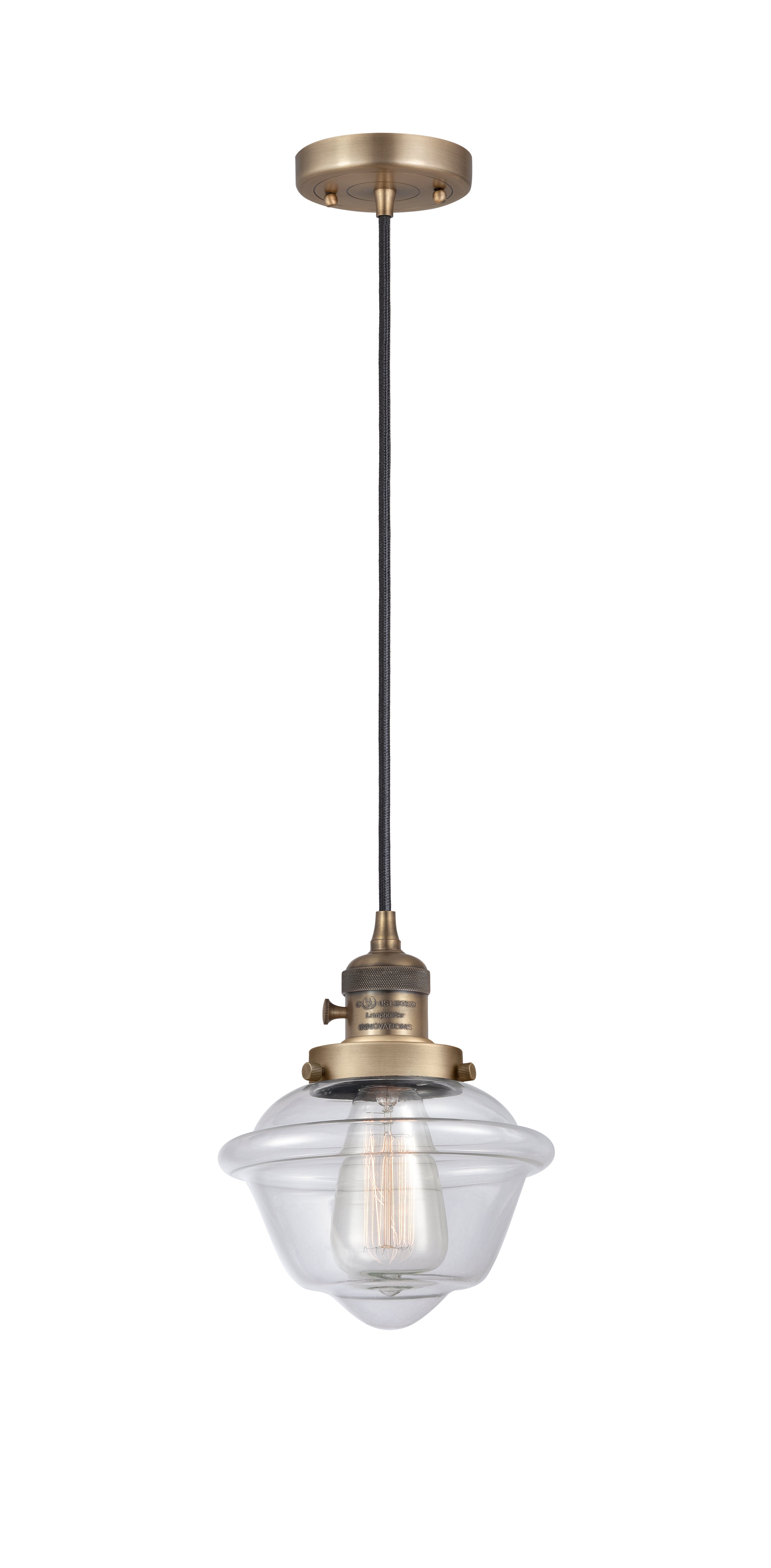 Franklin Restoration Mini Pendant Antique Brass