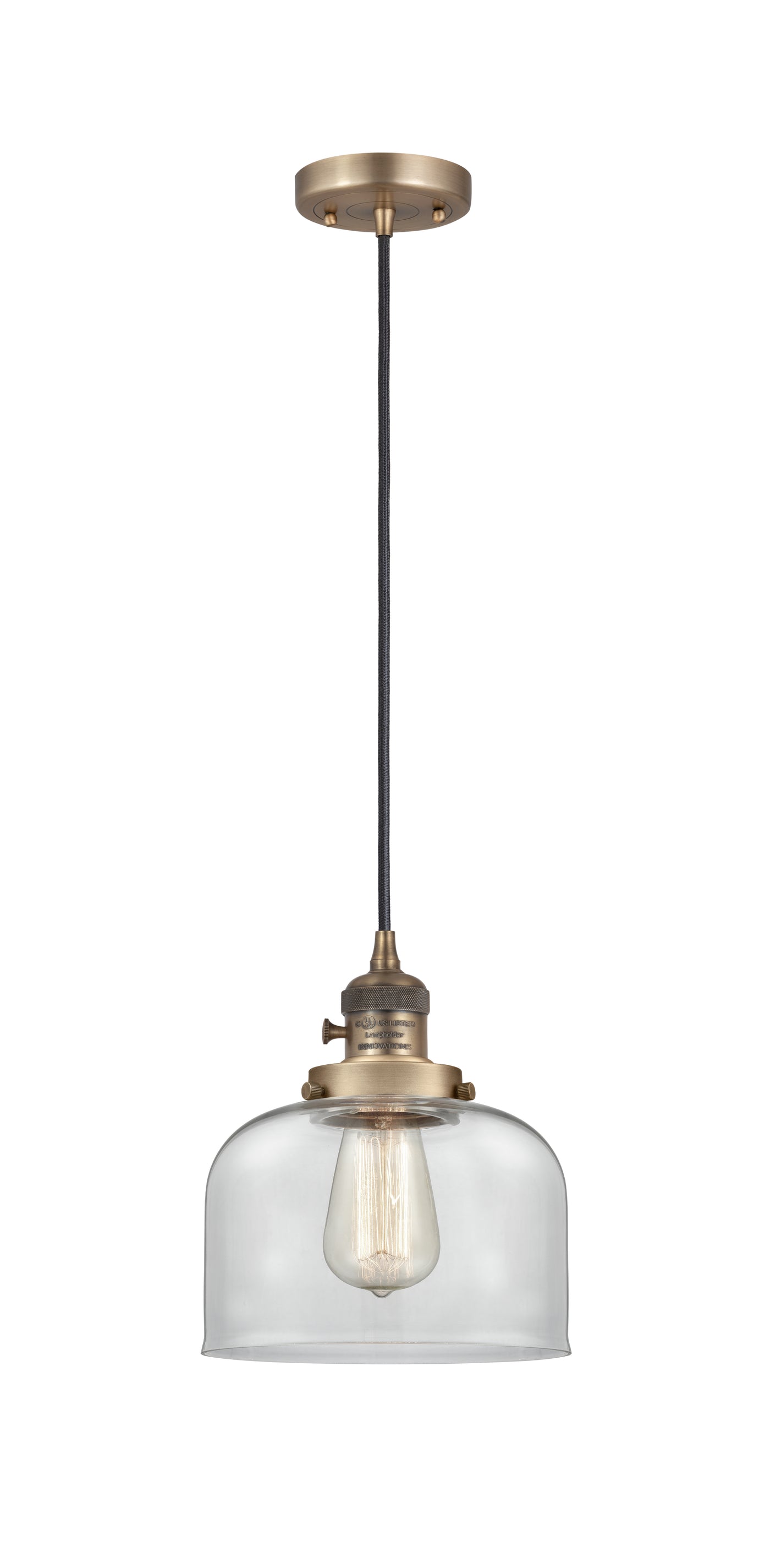 Franklin Restoration Mini Pendant Antique Brass