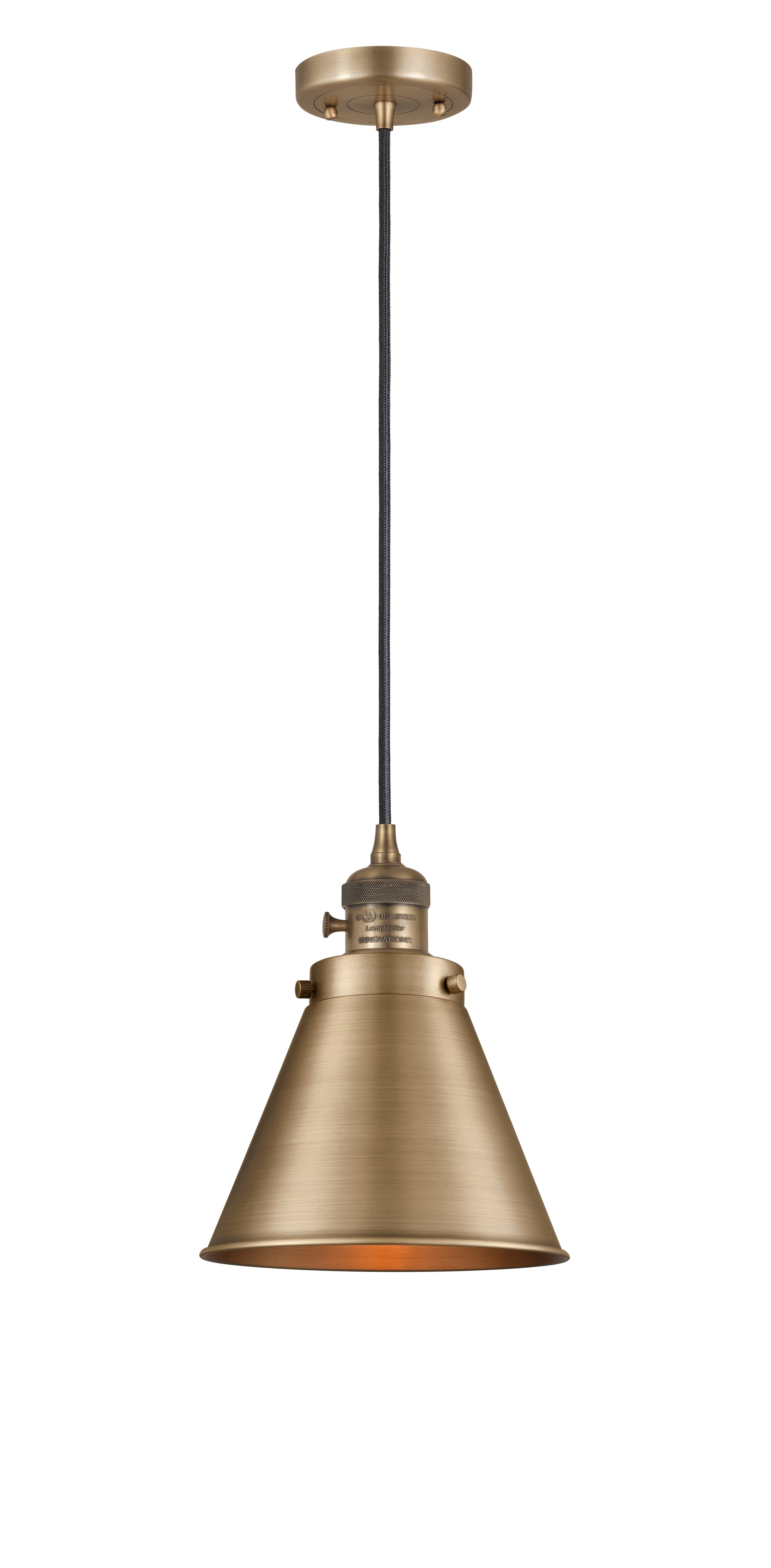 Franklin Restoration Mini Pendant Antique Brass