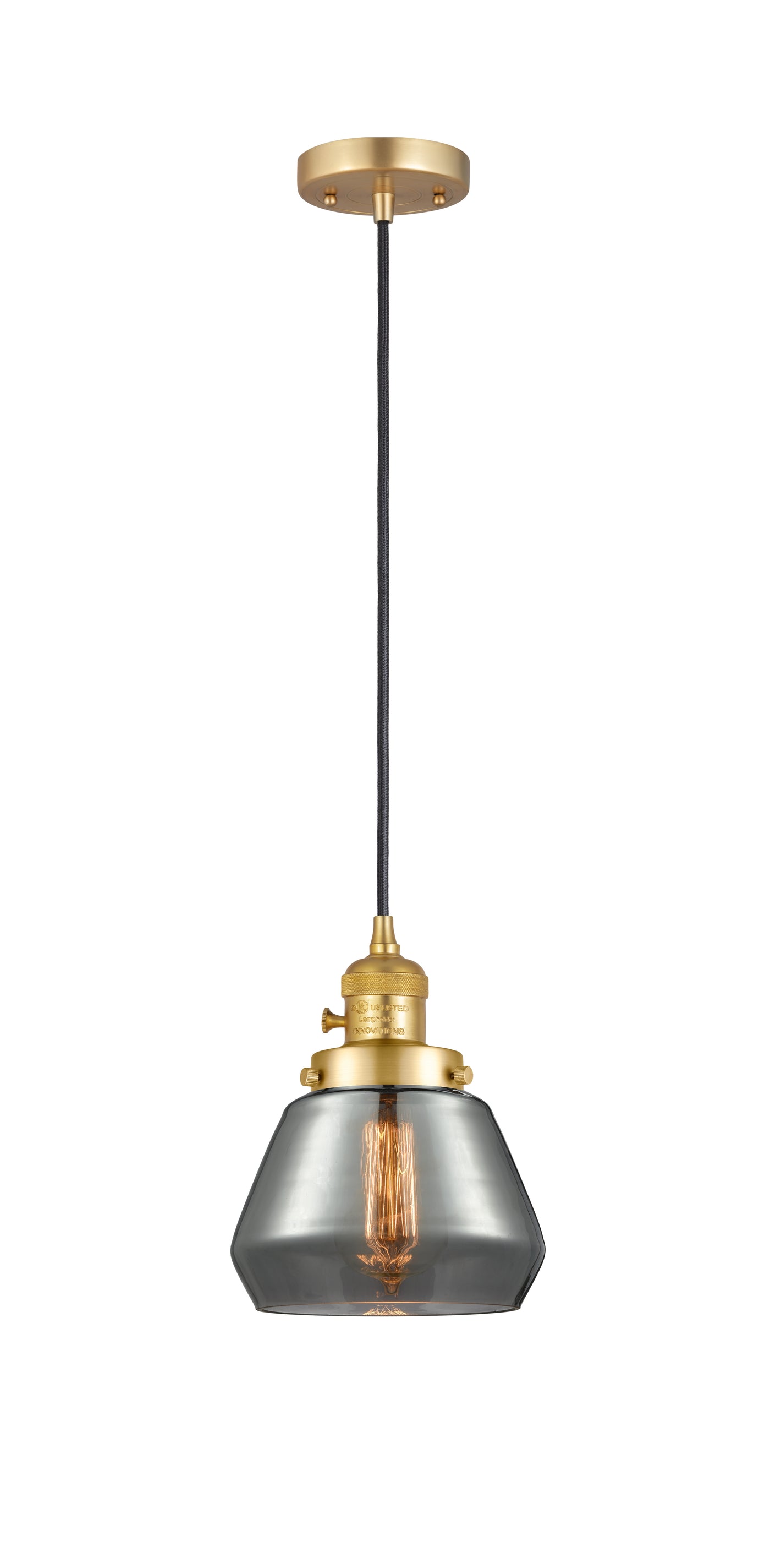 Franklin Restoration Mini Pendant 7 Inch Brass