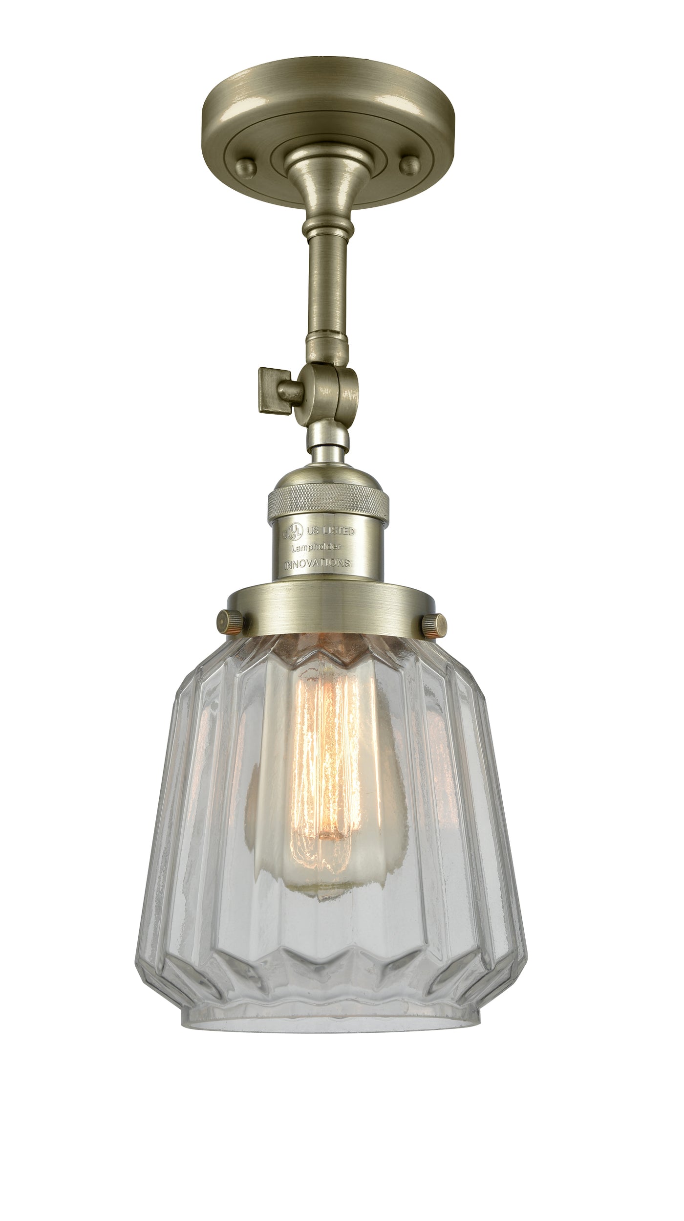 Franklin Restoration Semi-Flush Mount Brass