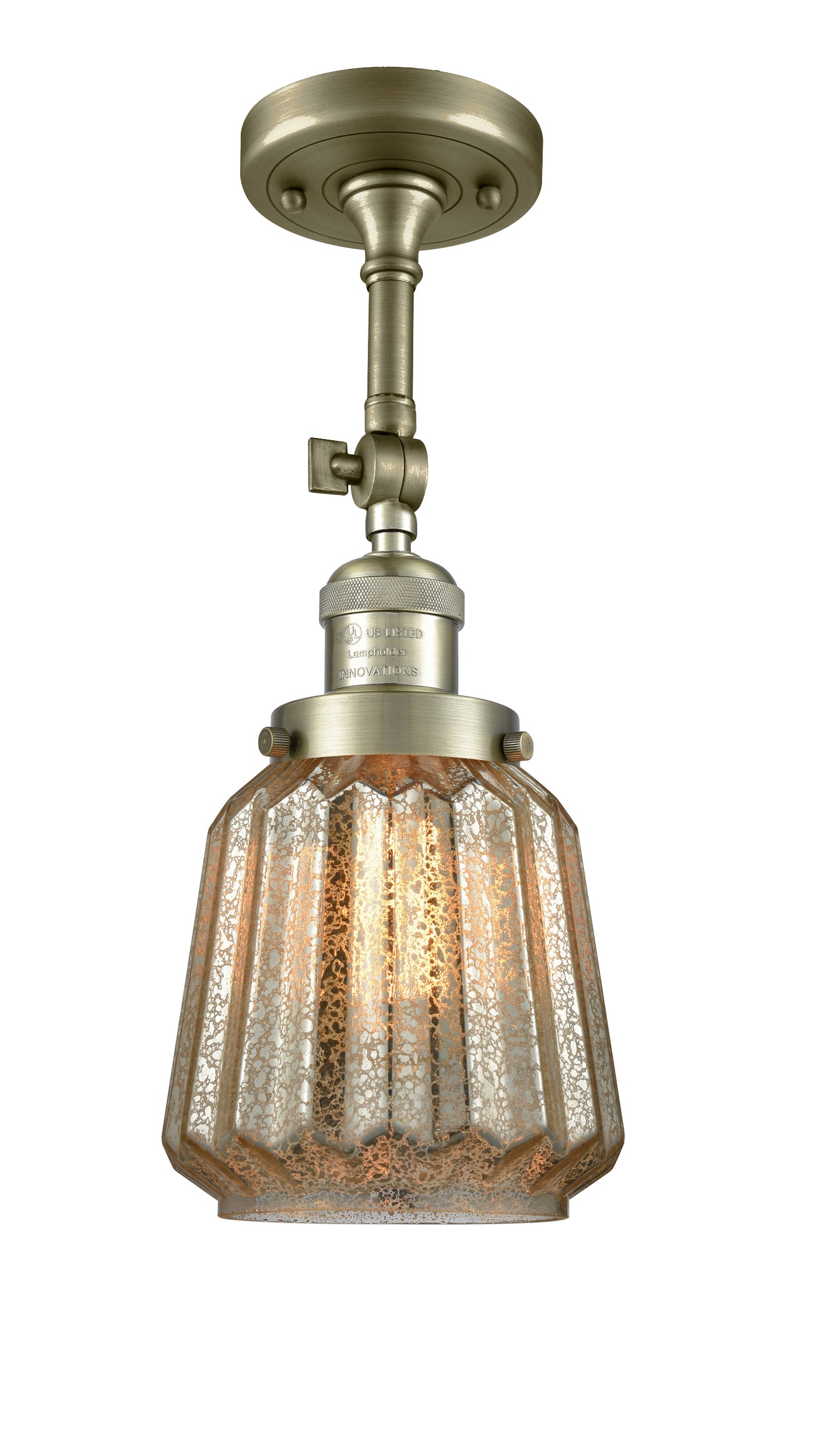 Franklin Restoration Semi-Flush Mount Brass