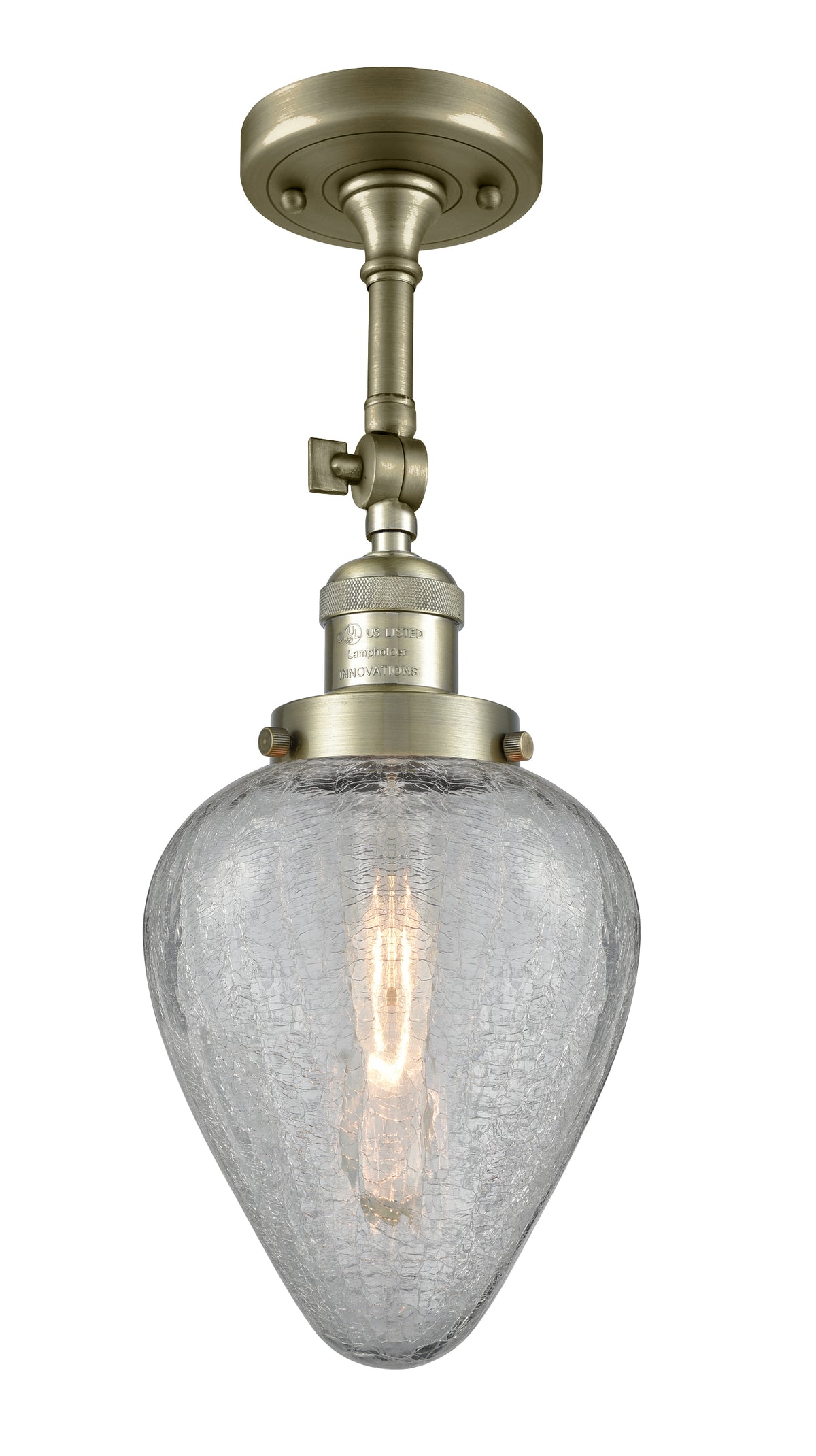 Geneseo 7-Inch 1-Light Semi-Flush Mount 17.5-Inch High