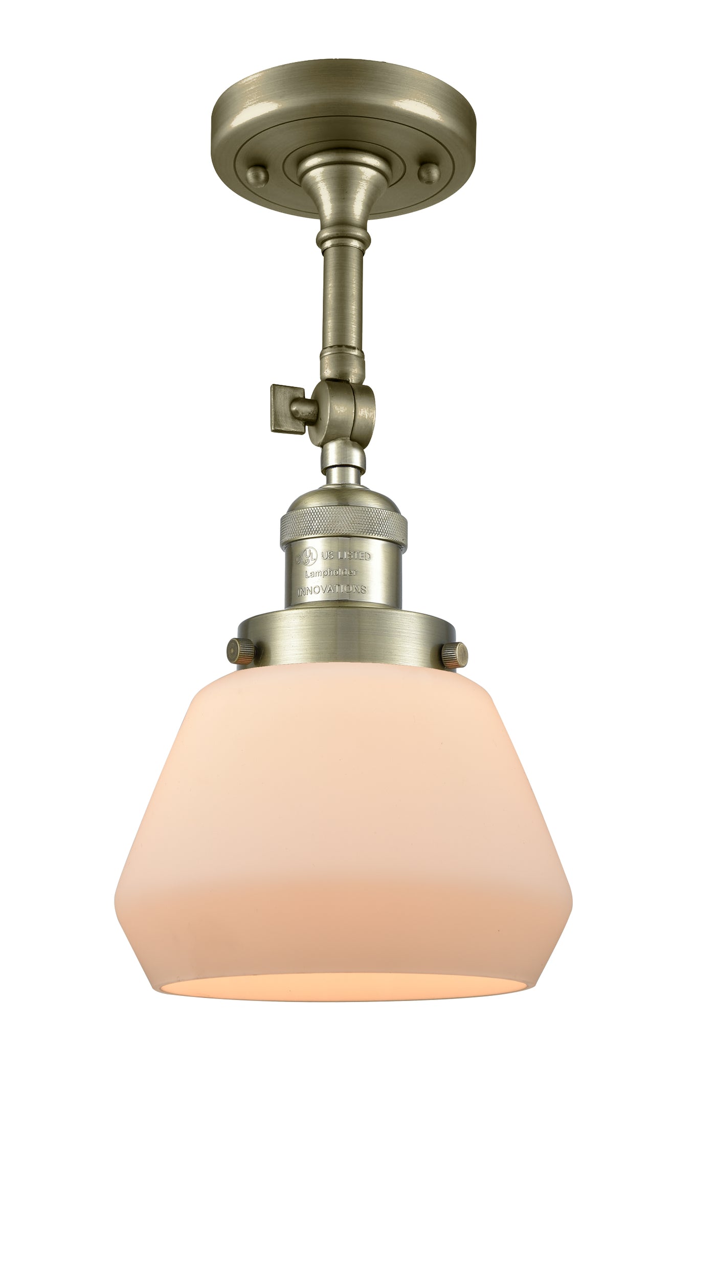 Franklin Semi-Flush Mount Brushed Nickel Steel