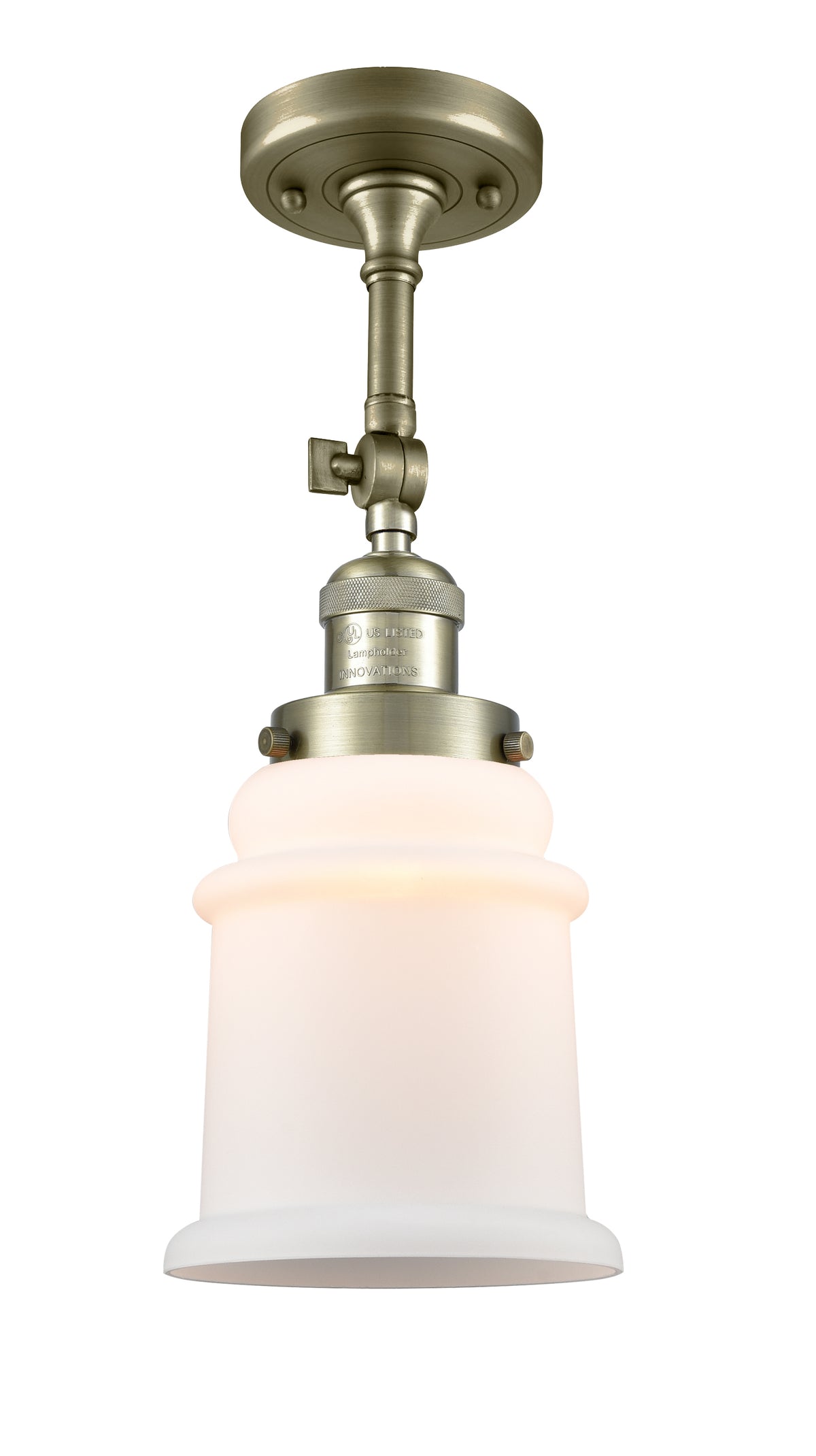 Canton 6-Inch 1-Light Semi-Flush Mount 15.875-Inch High