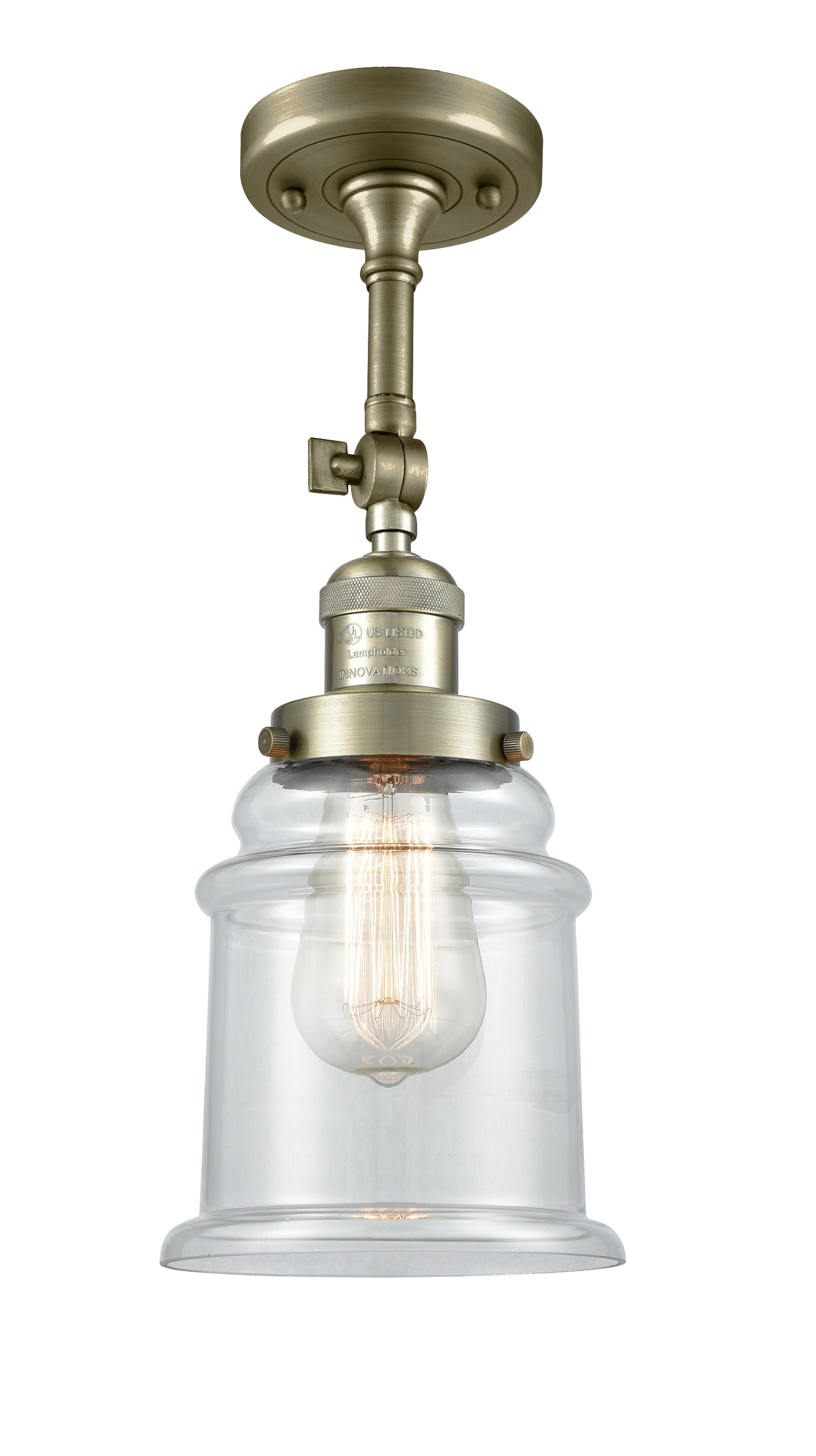 Franklin Semi-Flush Mount Brushed Nickel