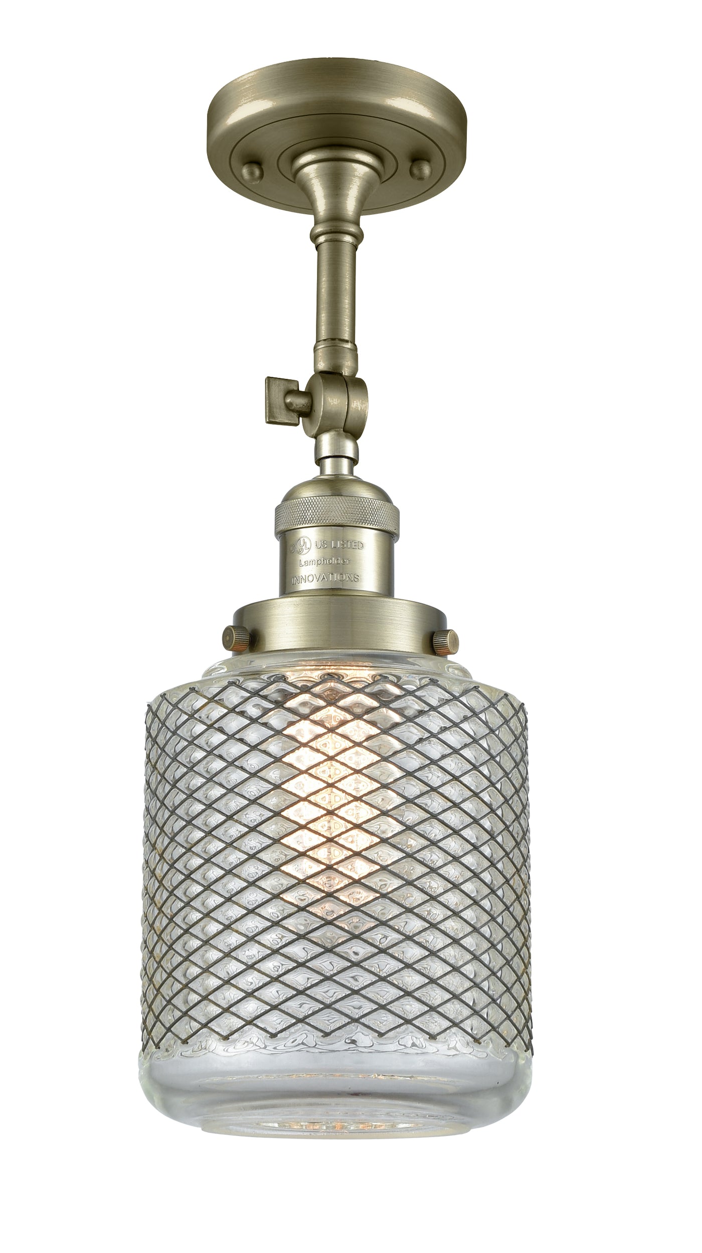 Franklin Semi-Flush Mount Brushed Satin Nickel