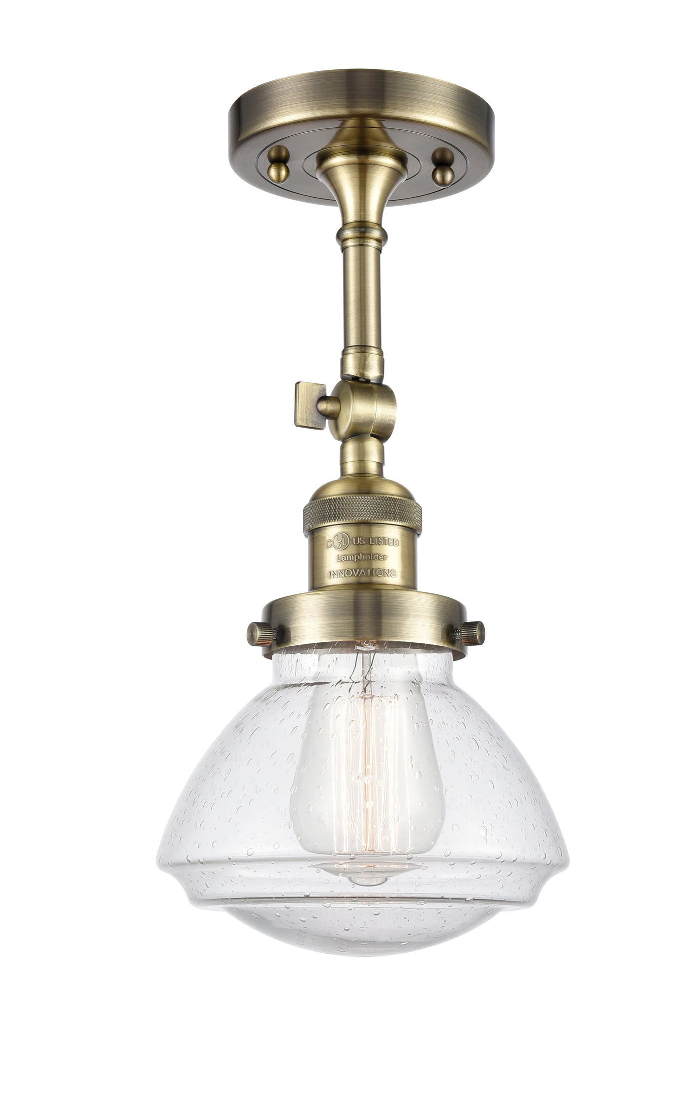 Franklin Semi-Flush Mount Brushed Satin Nickel