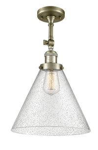 Franklin Semi-Flush Mount Glass Nickel