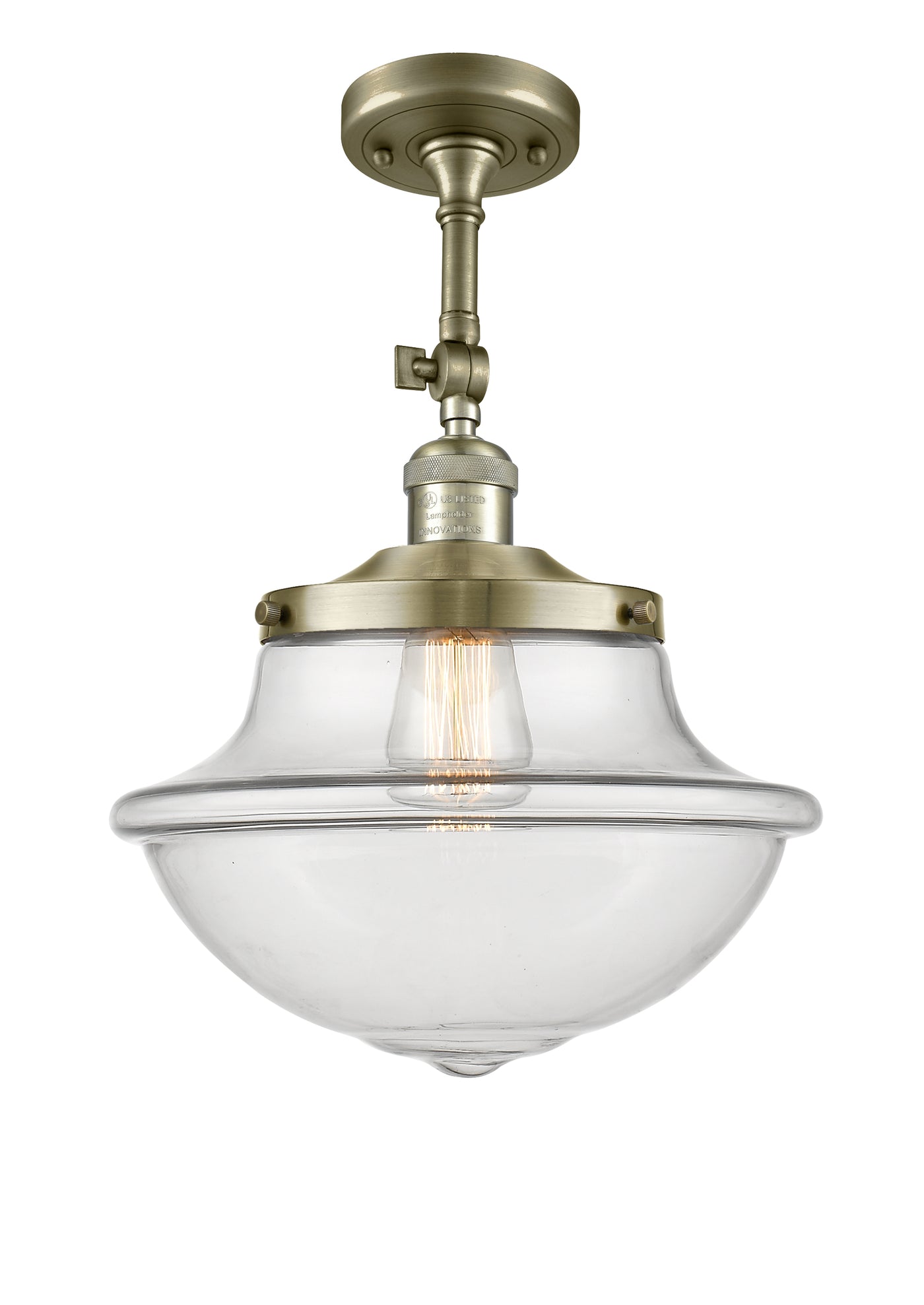 Franklin Semi-Flush Mount Satin Nickel