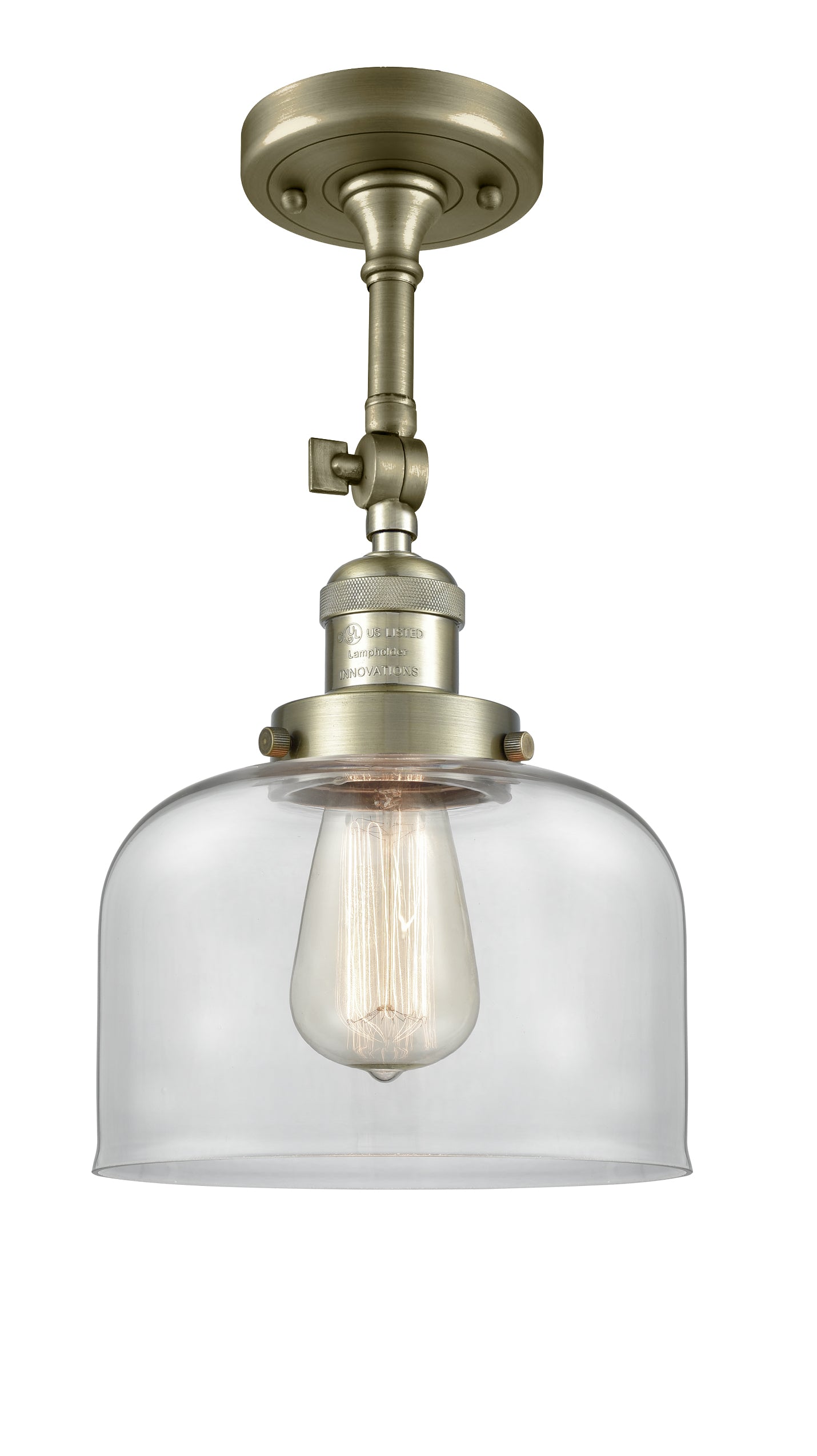 Franklin Semi-Flush Mount Brushed Satin Nickel